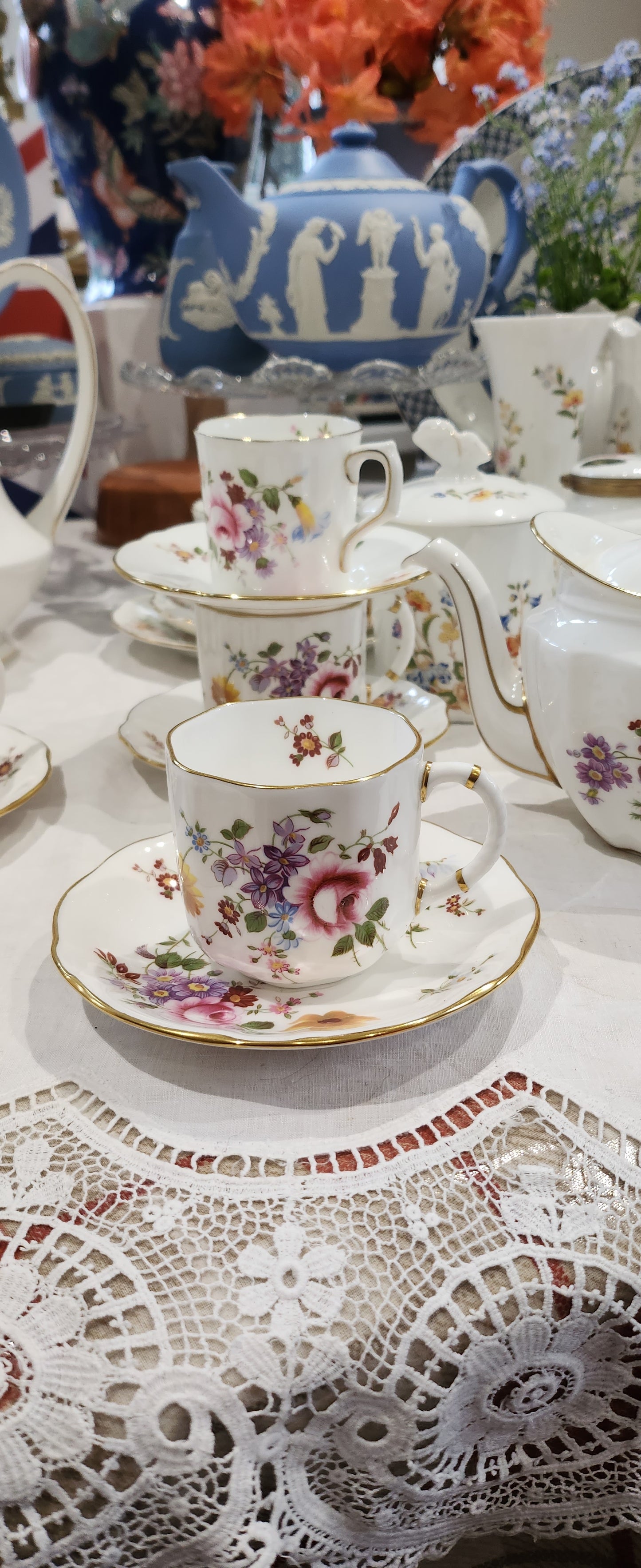 Crown Derby 1982 Derby Posies small TeaSet