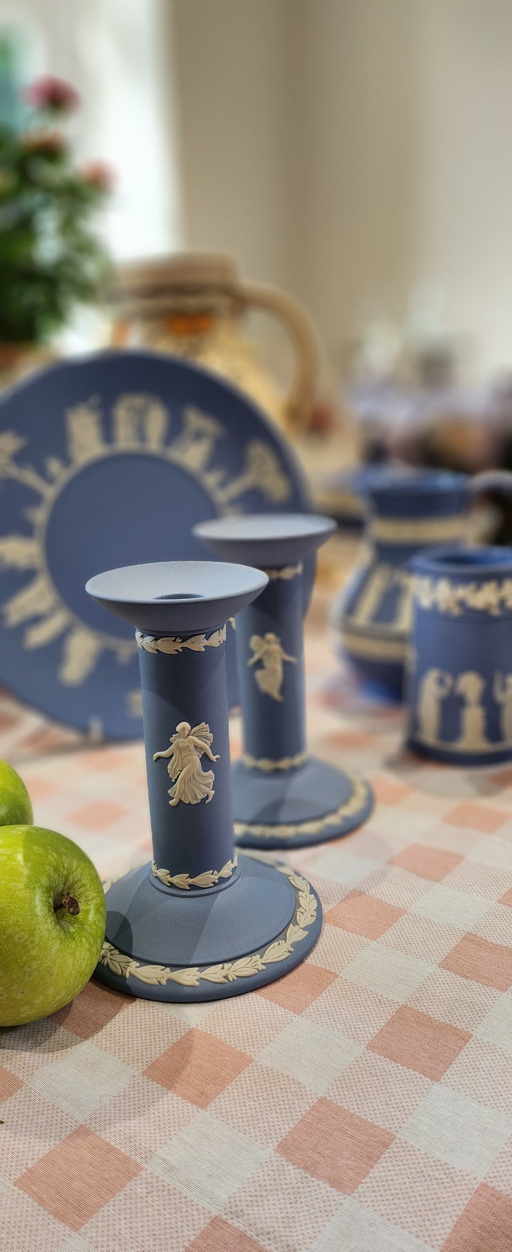 Wedgwood jasperware rare candle holder- A Pair