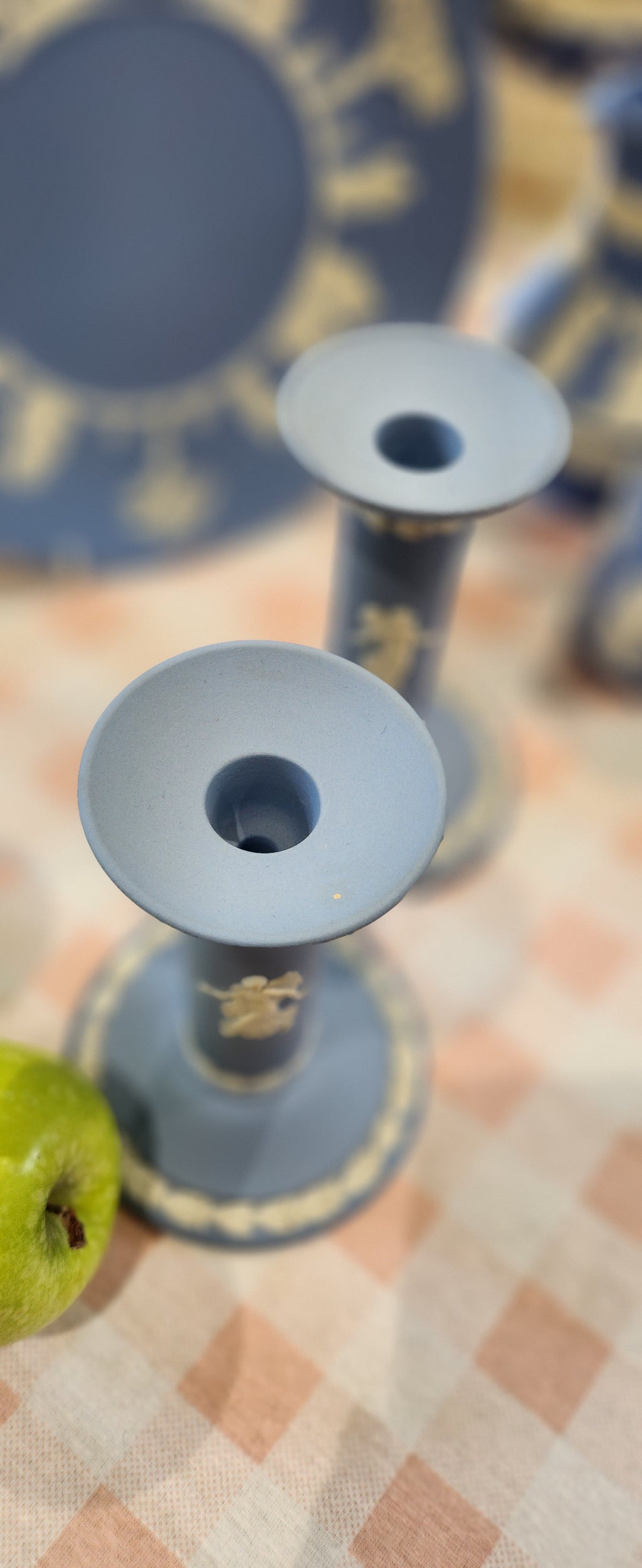 Wedgwood jasperware rare candle holder- A Pair