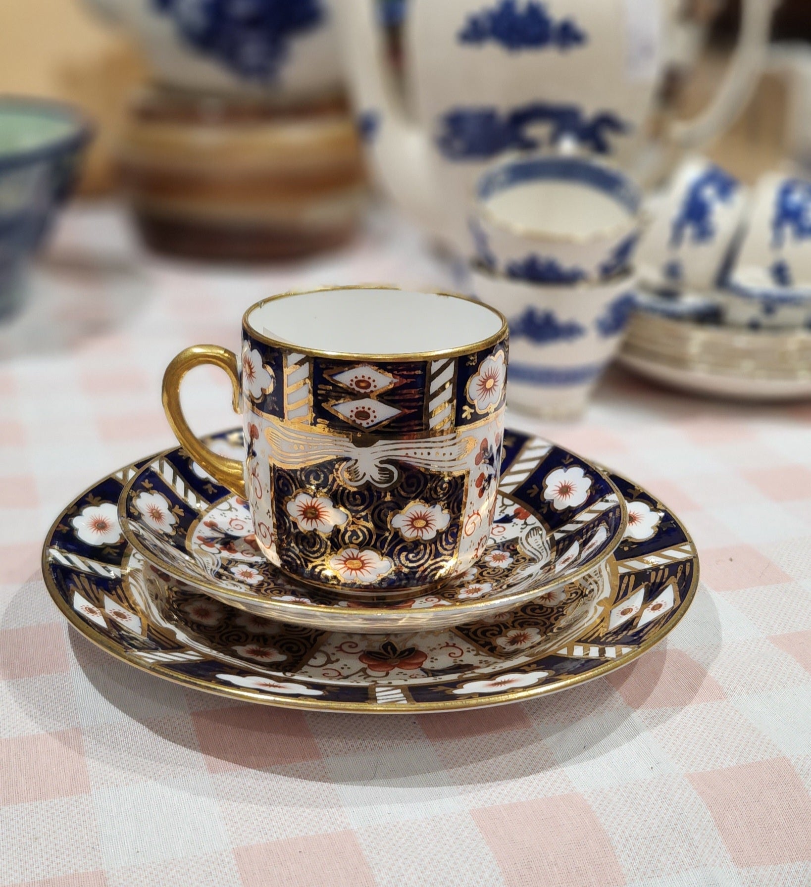 Crown stafford Imari Teaset with cake plate