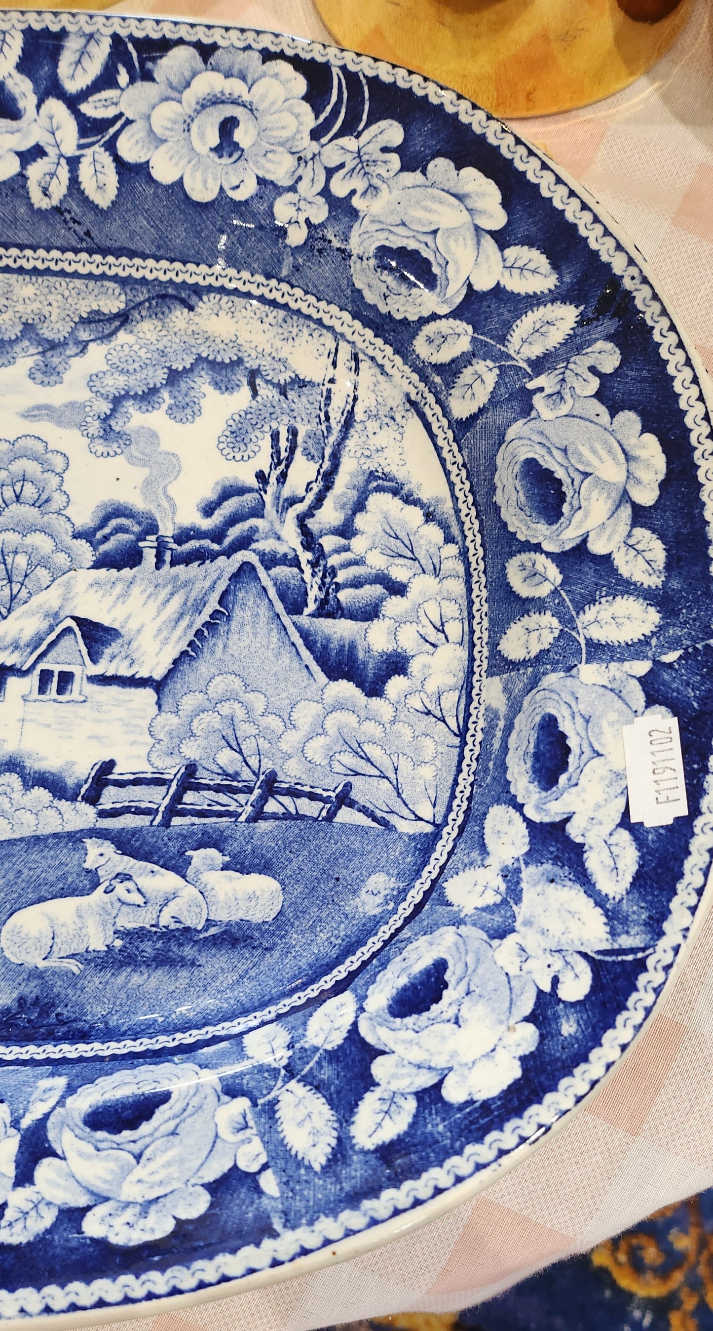 19th century Spode Blue and white big platter