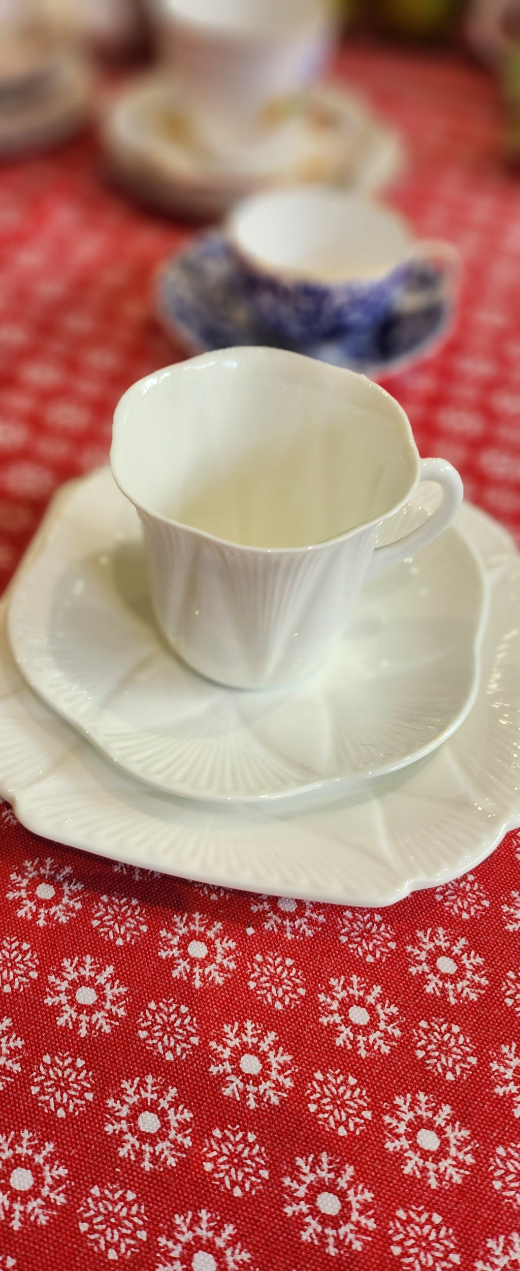 Shelley Dainty White Demitasse teaset Antique English China