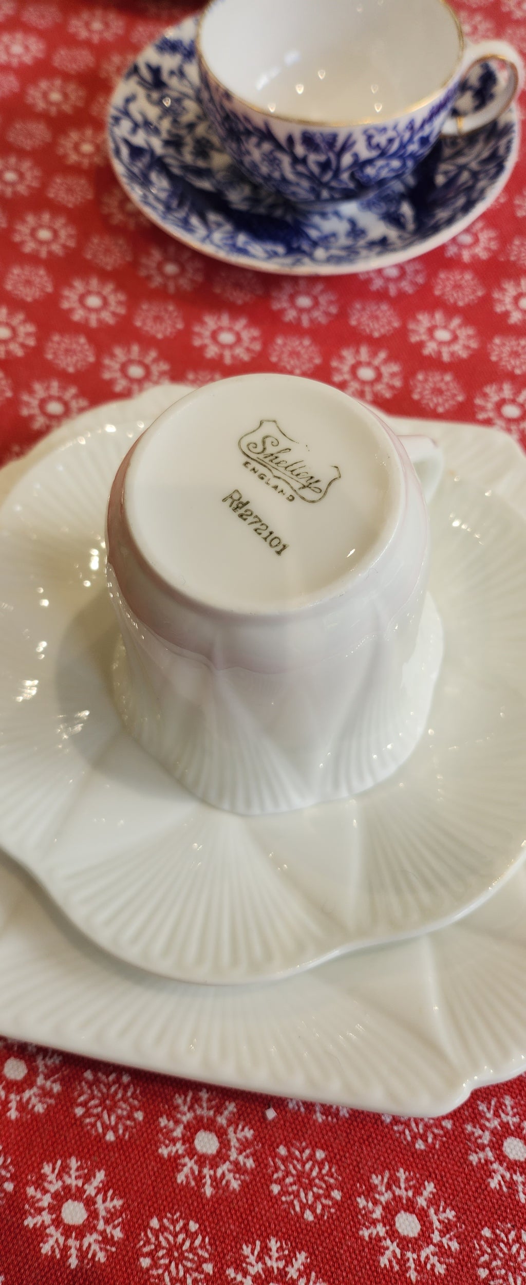 Shelley Dainty White Demitasse teaset Antique English China