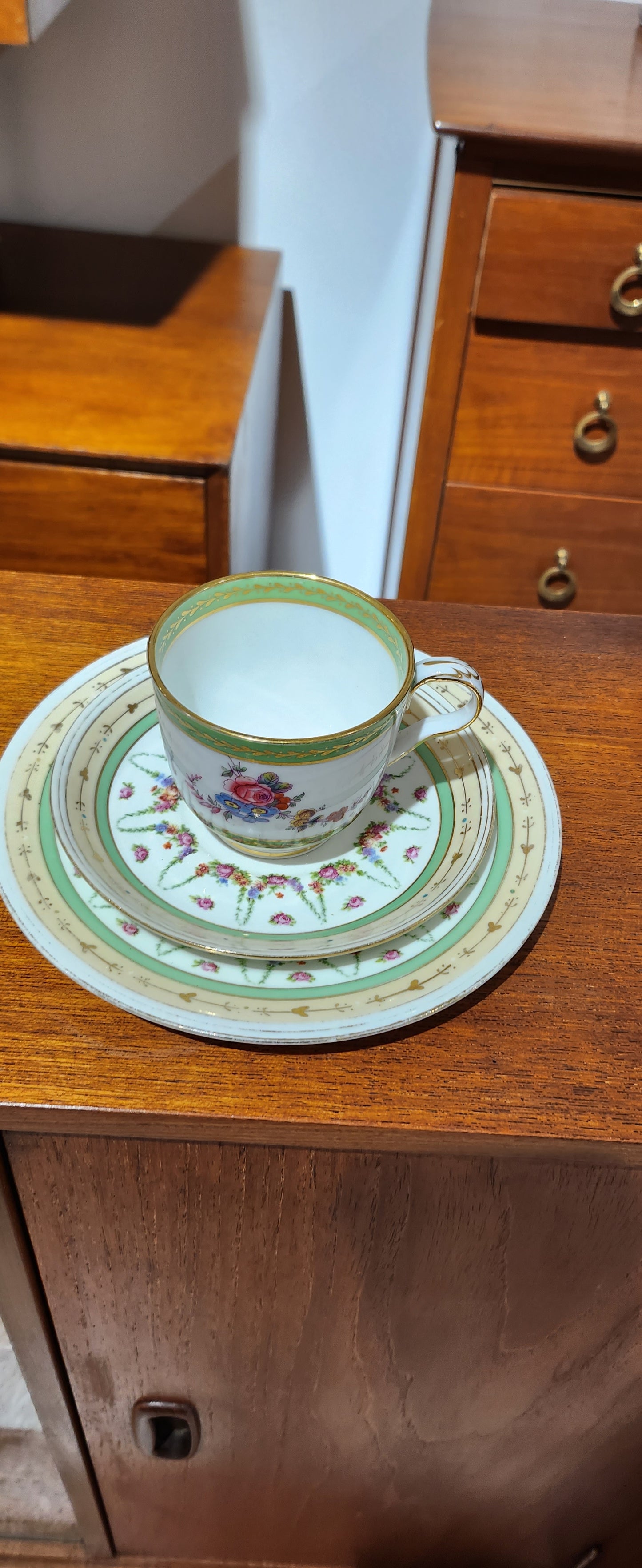 Victorian green tea set