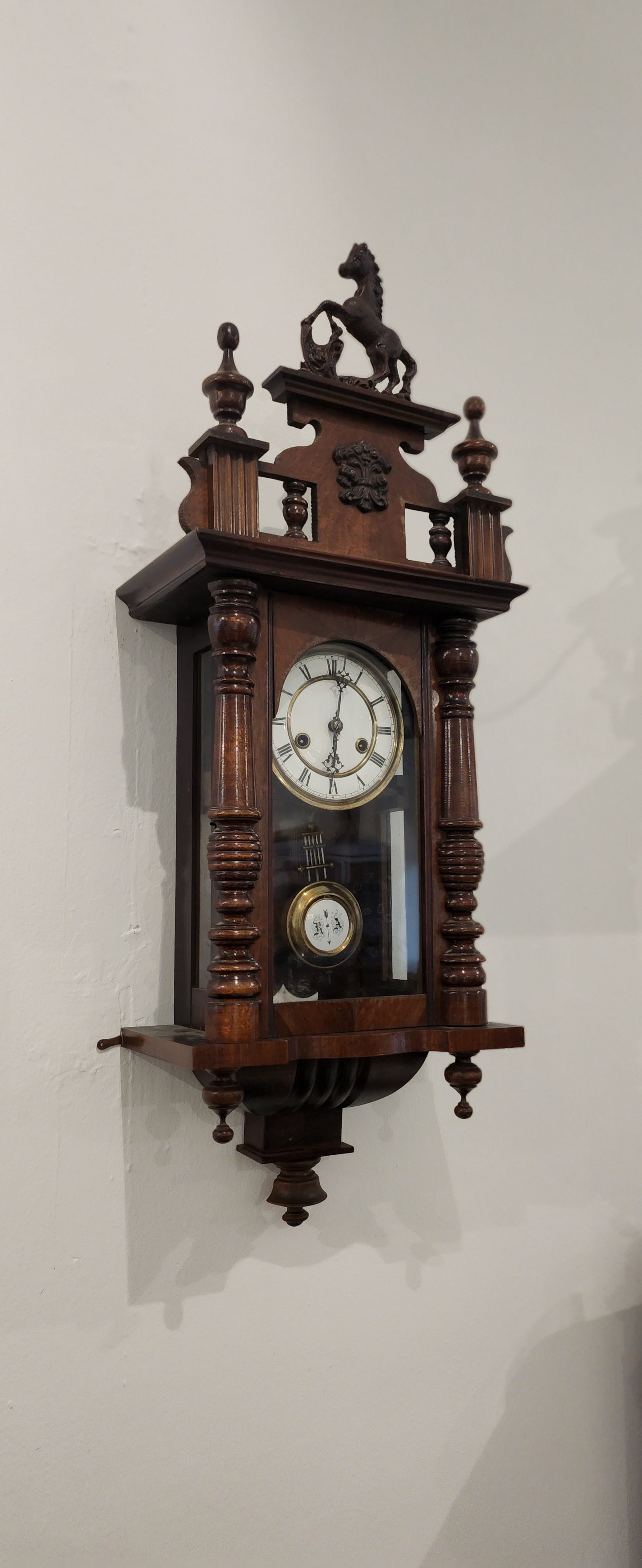 19th century 8 day movement wall clock