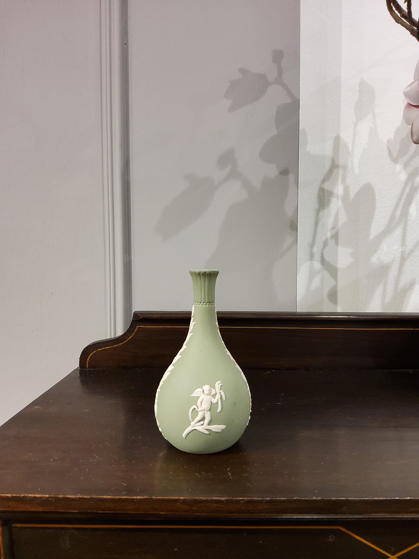 Wedgewood Olive green vase