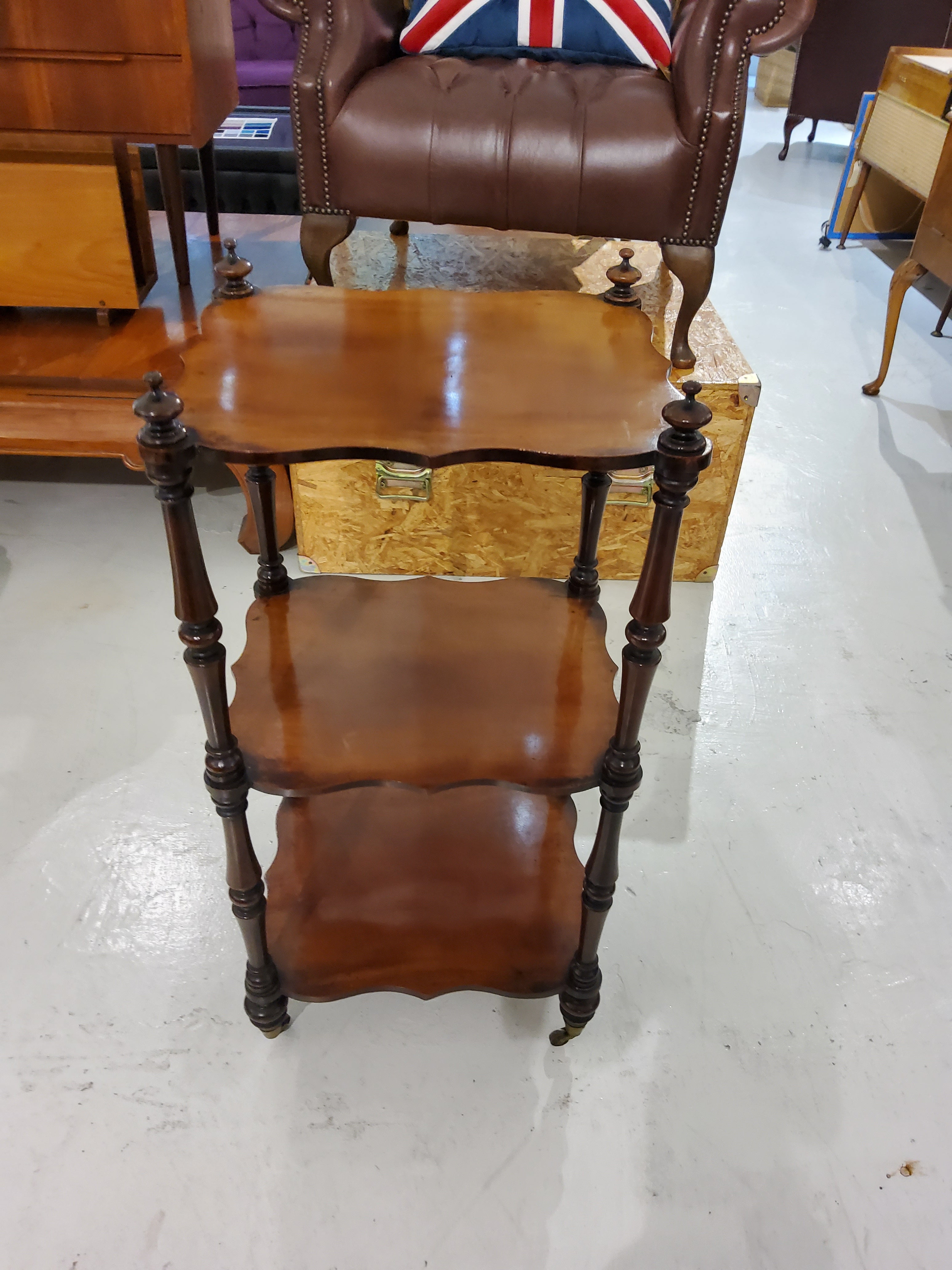 Victorian 3 tier Rosewood  sidetable