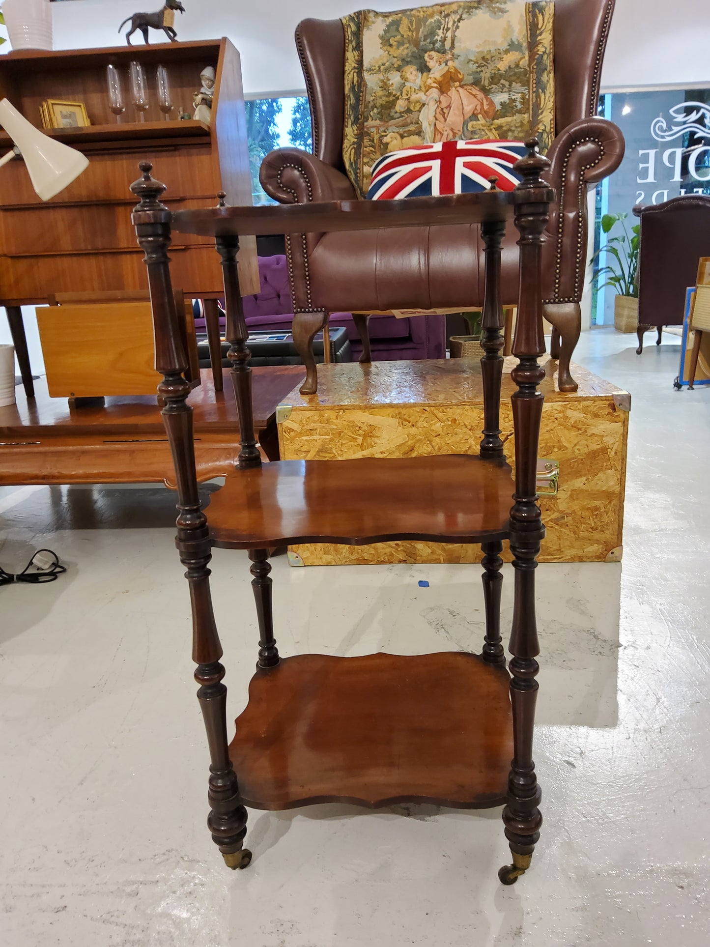 Victorian 3 tier Rosewood  sidetable