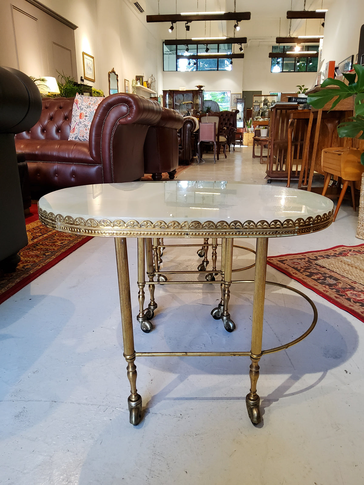 Nesting Tables in Bronze, Brass and Marble top