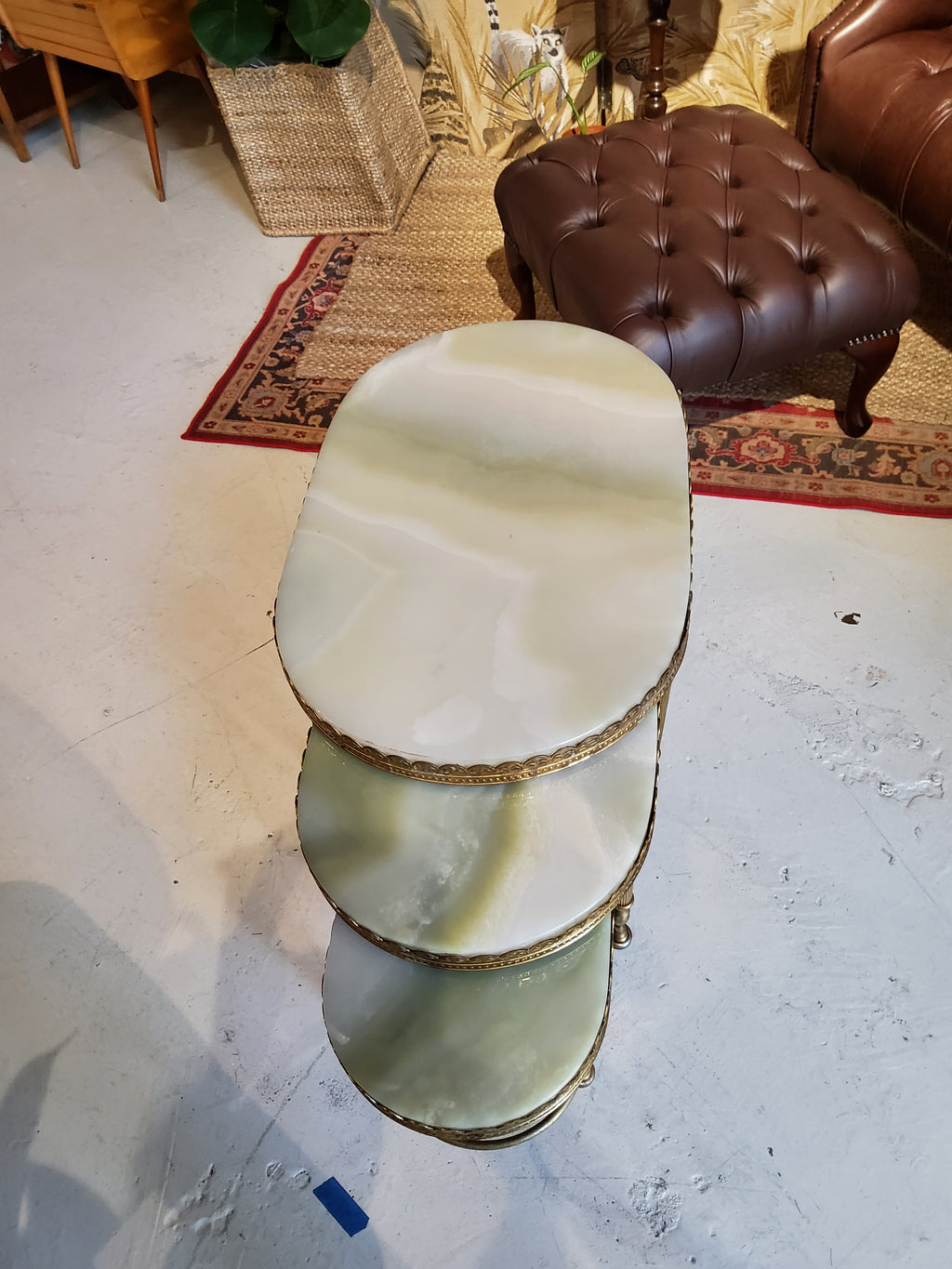 Nesting Tables in Bronze, Brass and Marble top