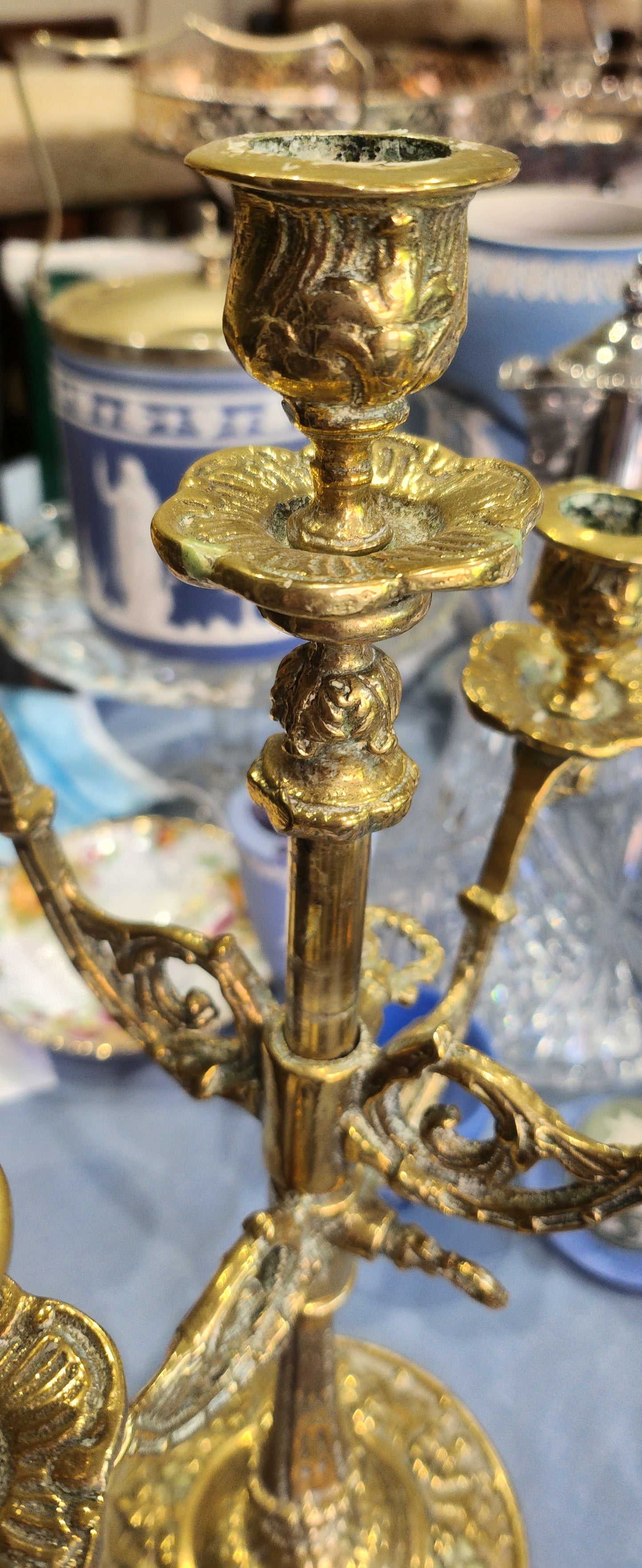 Antique Brass Candlelabra