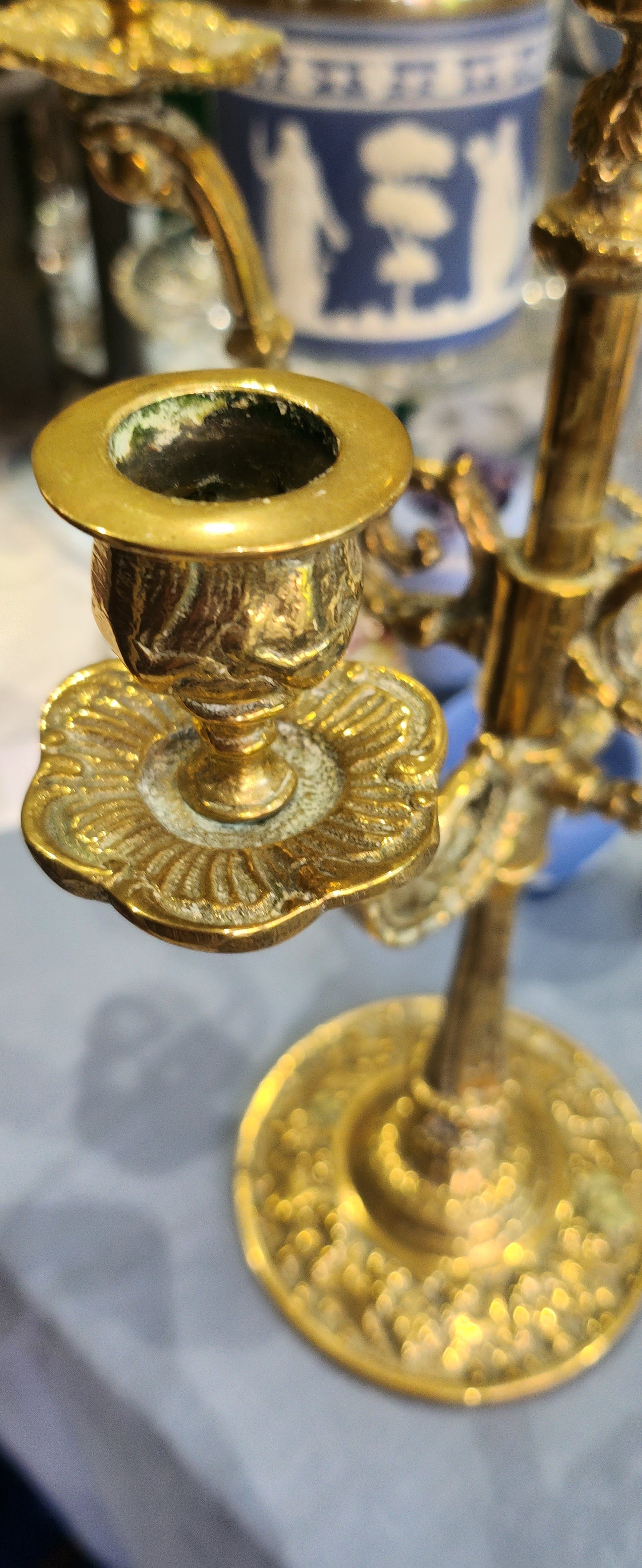 Antique Brass Candlelabra