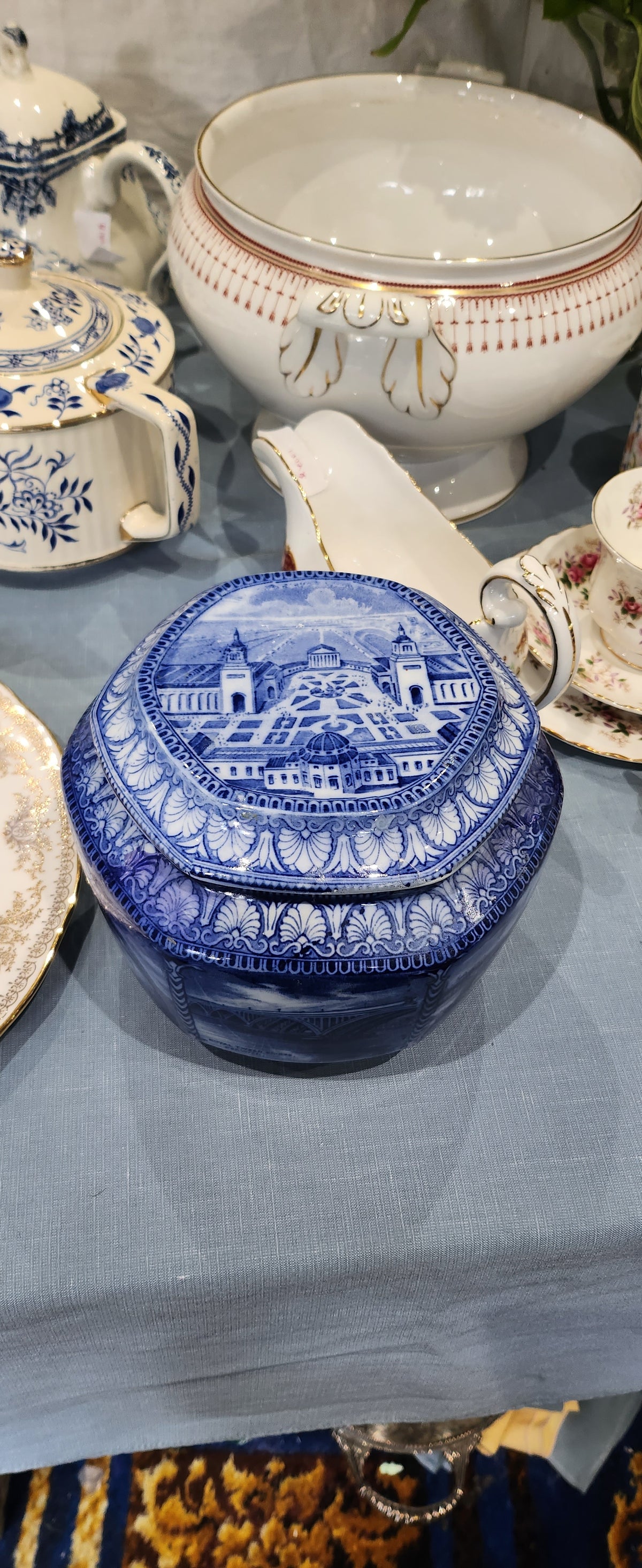Rington Blue and White Ginger Jar ( defect)
