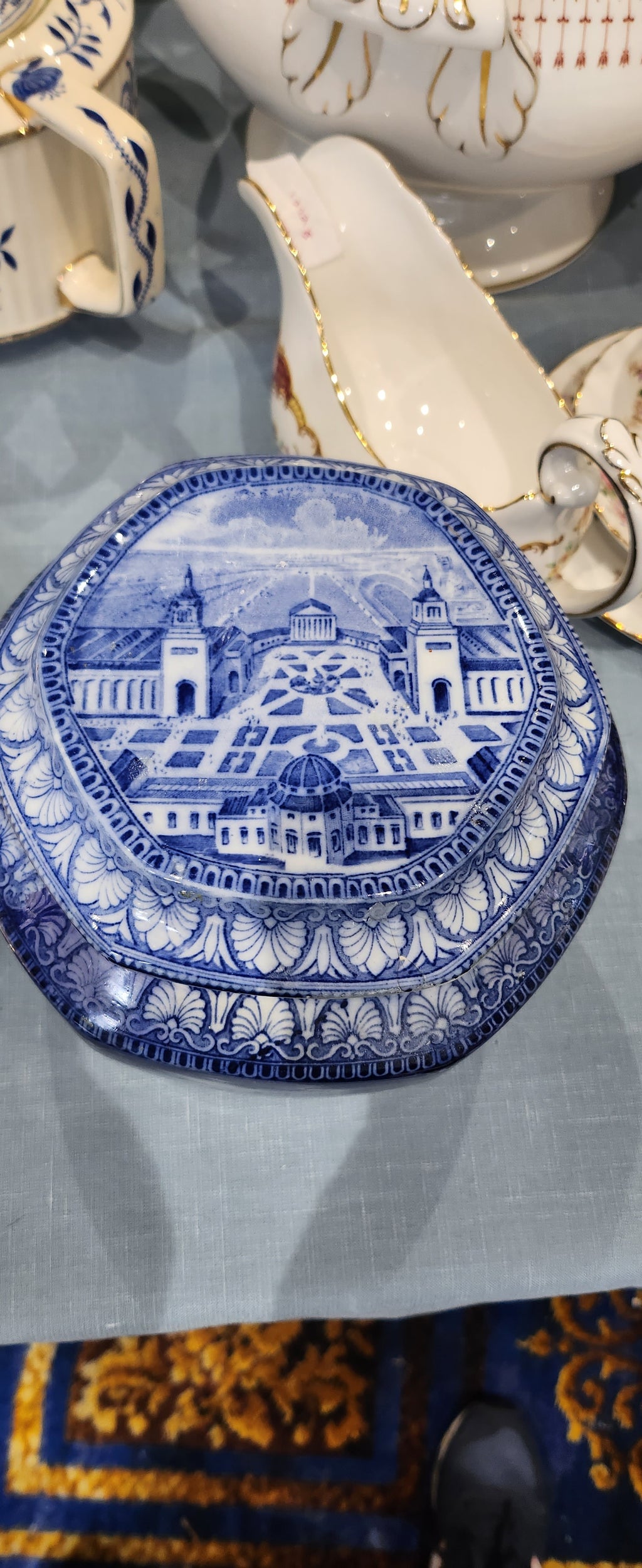Rington Blue and White Ginger Jar ( defect)
