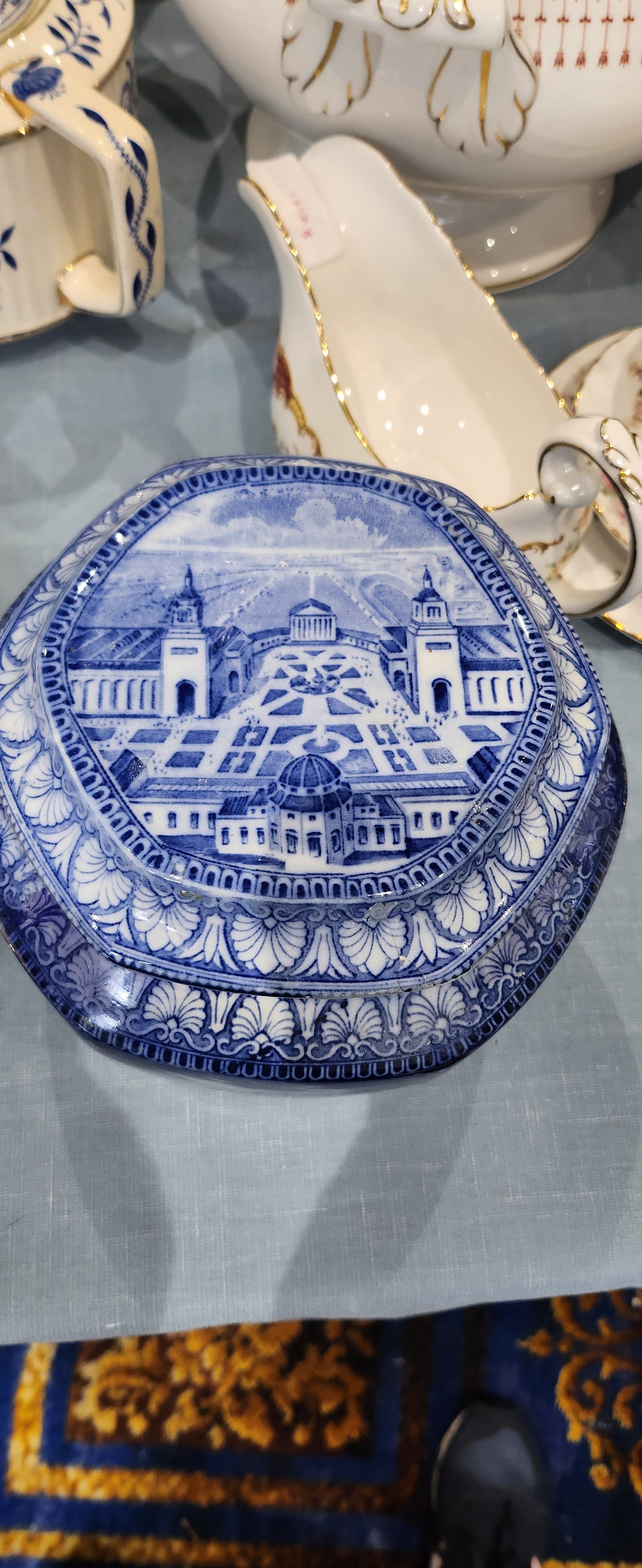 Rington Blue and White Ginger Jar ( defect)