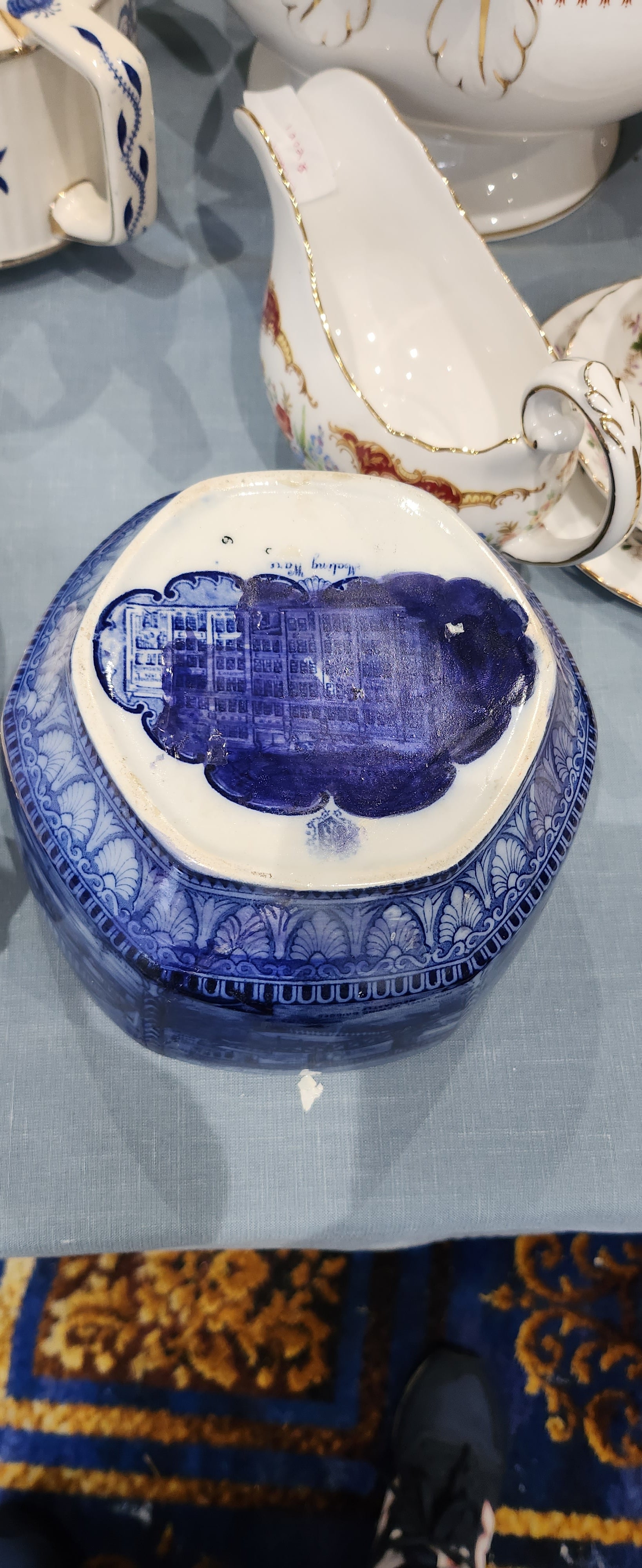 Rington Blue and White Ginger Jar ( defect)