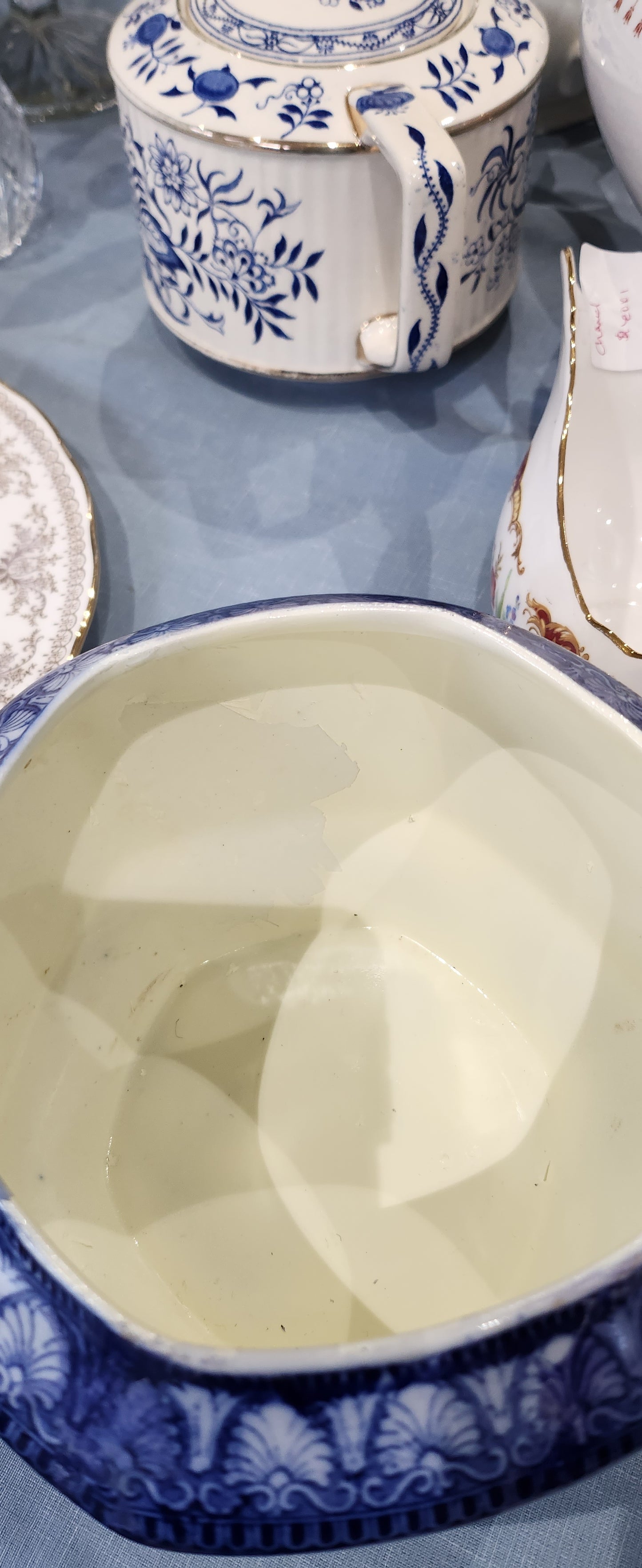 Rington Blue and White Ginger Jar ( defect)