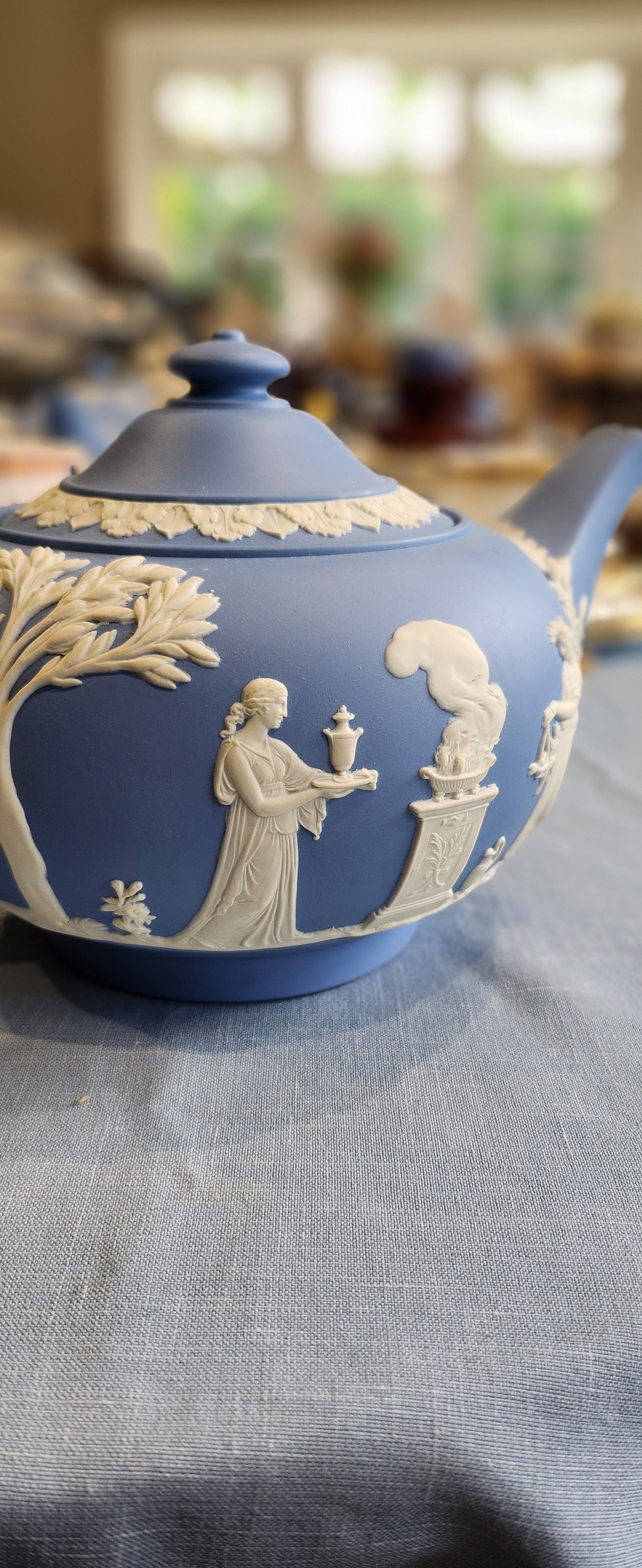 Wedgwood Jasperware light blue big tea pot