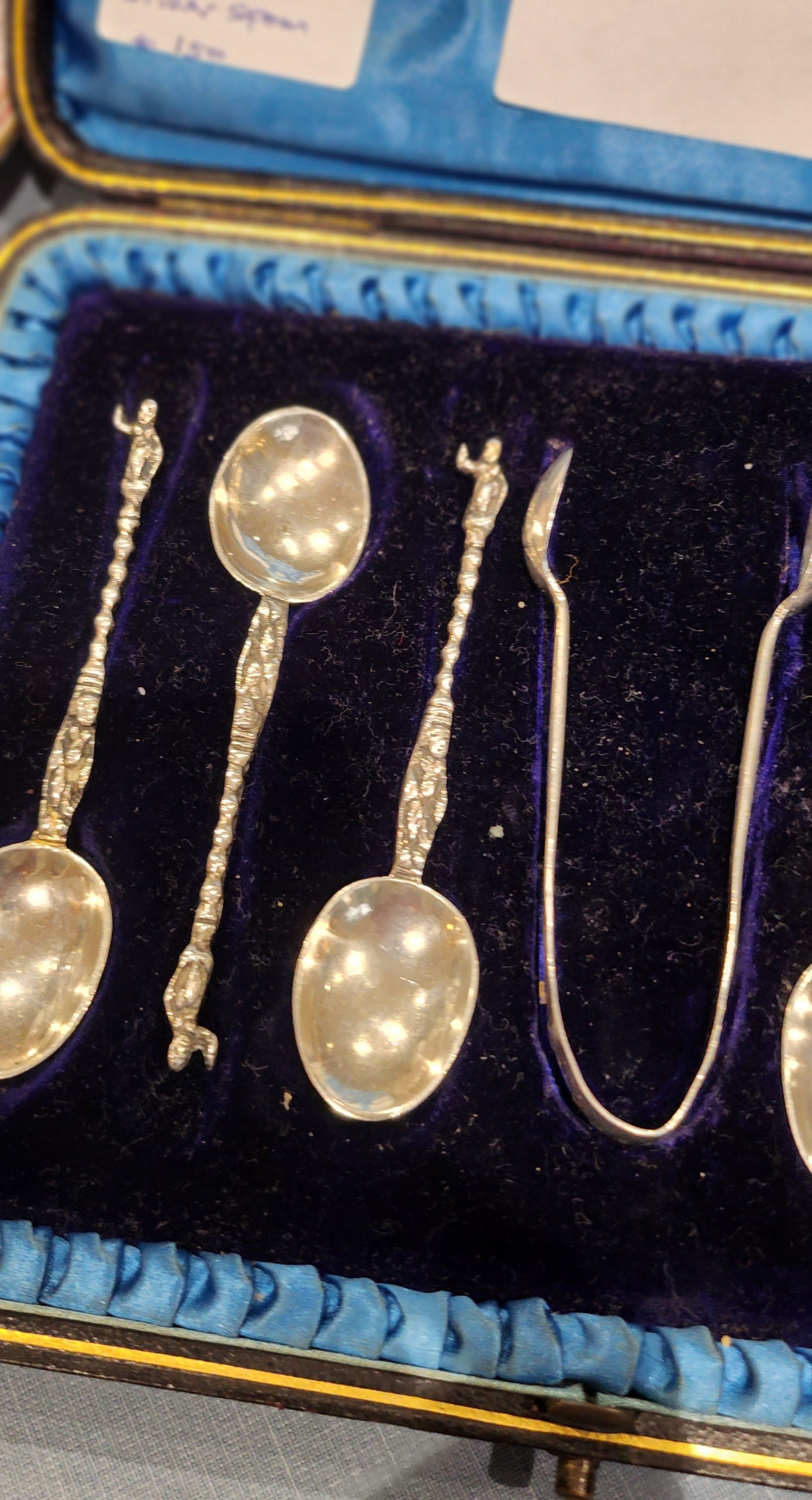 Charles Harris and Son Hallmark Silver desert spoon with tong