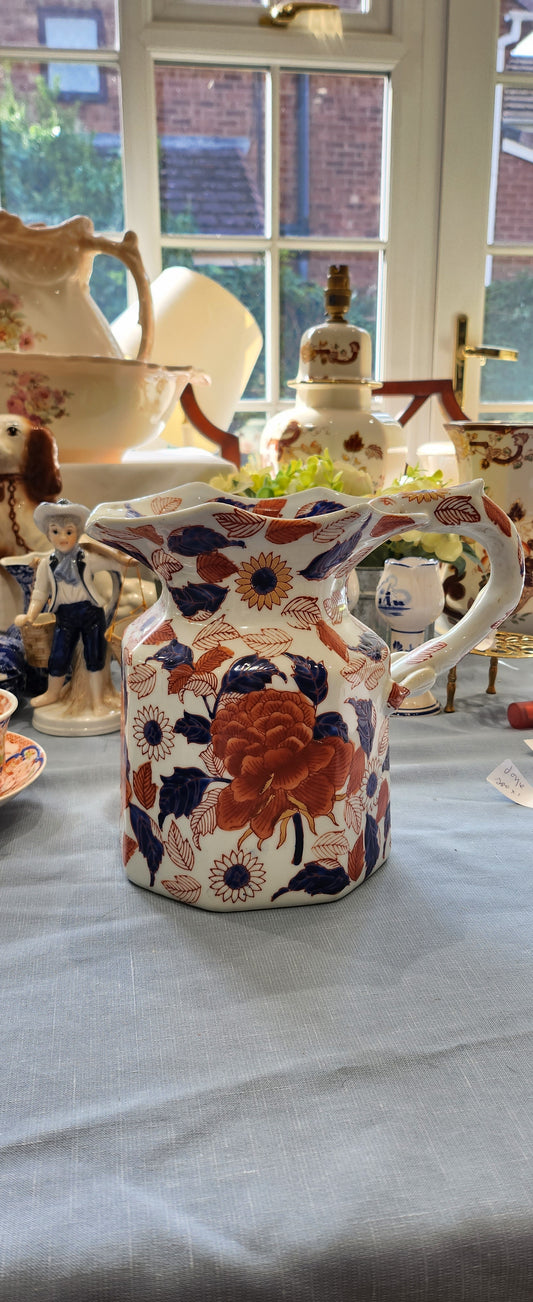 Large Ironstone handpainted Jug
