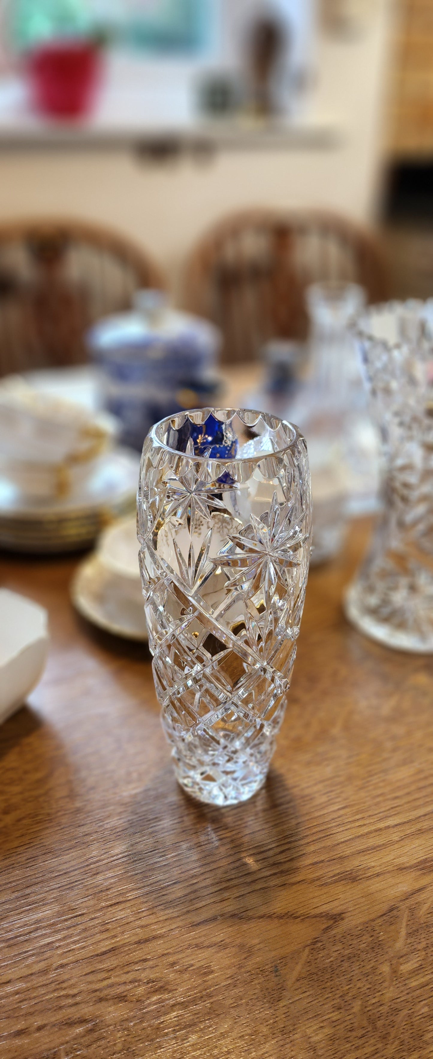 High quality Stuart/ Waterford Crystal vase W 9  x H 21 cm