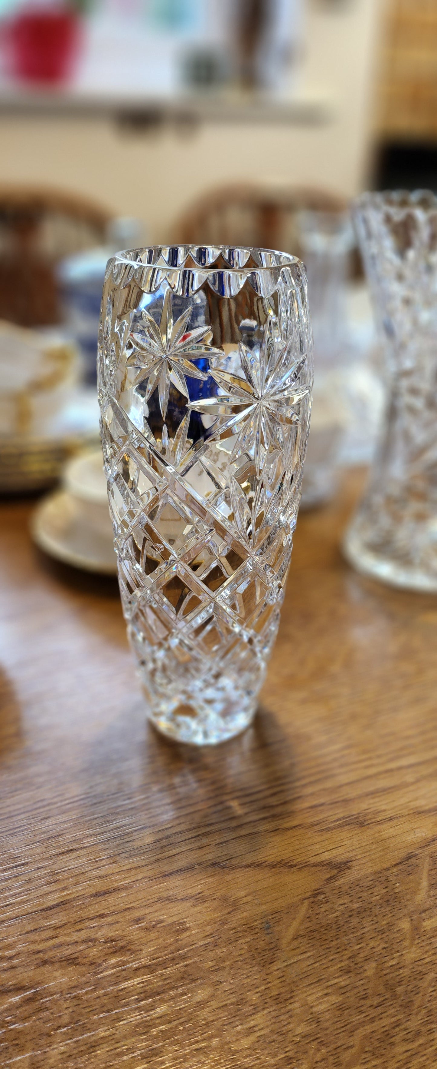 High quality Stuart/ Waterford Crystal vase W 9  x H 21 cm