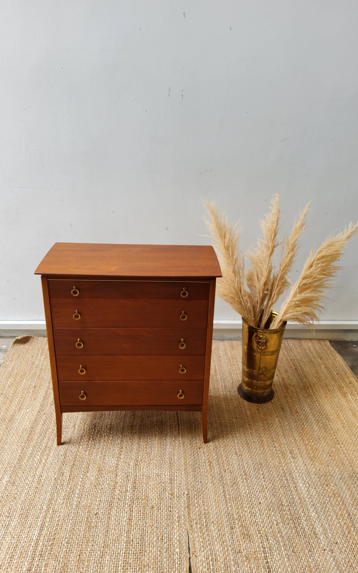 Mid century 1960 SCHRIEBER TEAK CHEST OF 6 DRAWERS