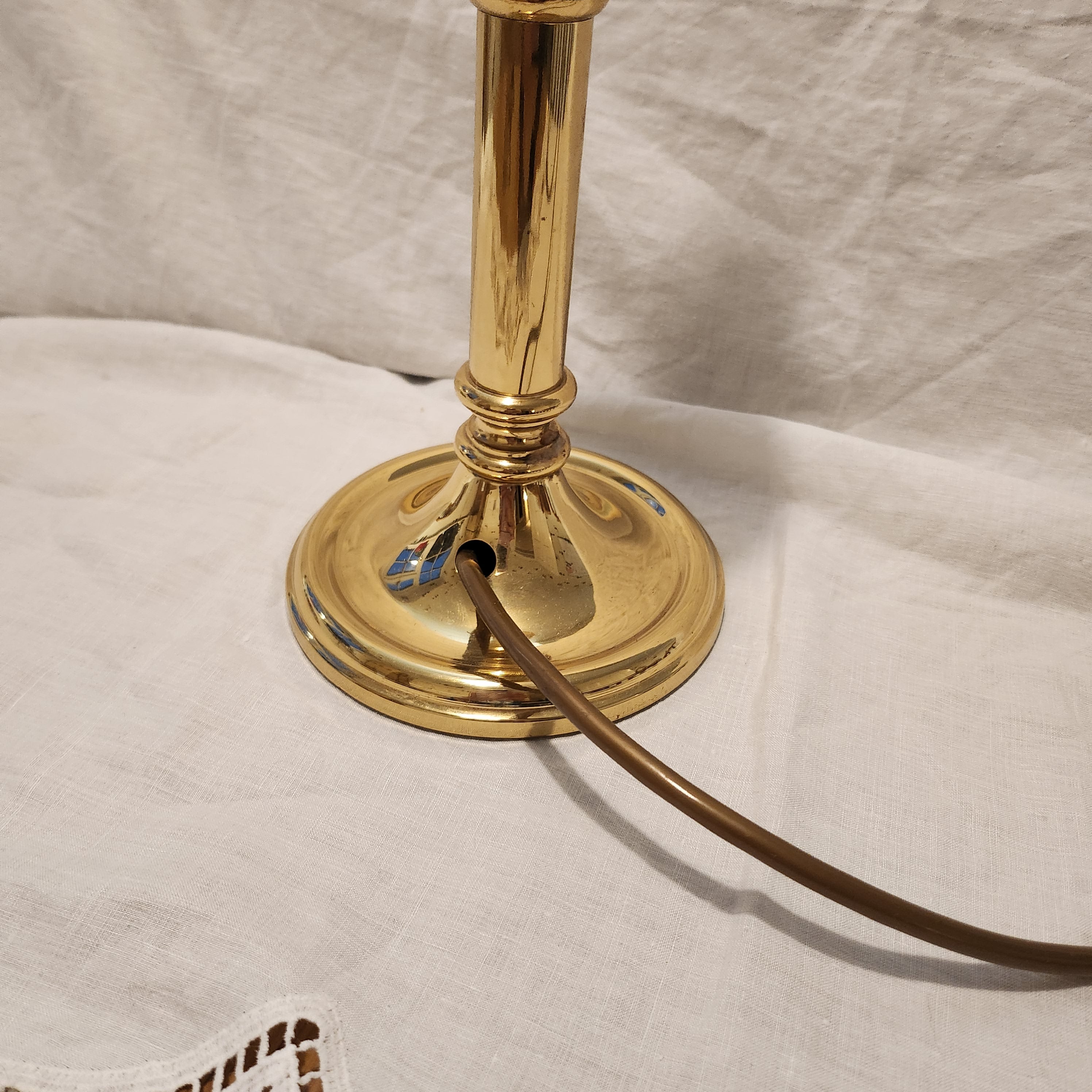 Regency brass table lamp