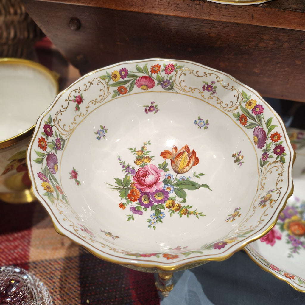 Hammersley Dresden  Spray rare fine bone China Big fruit bowl