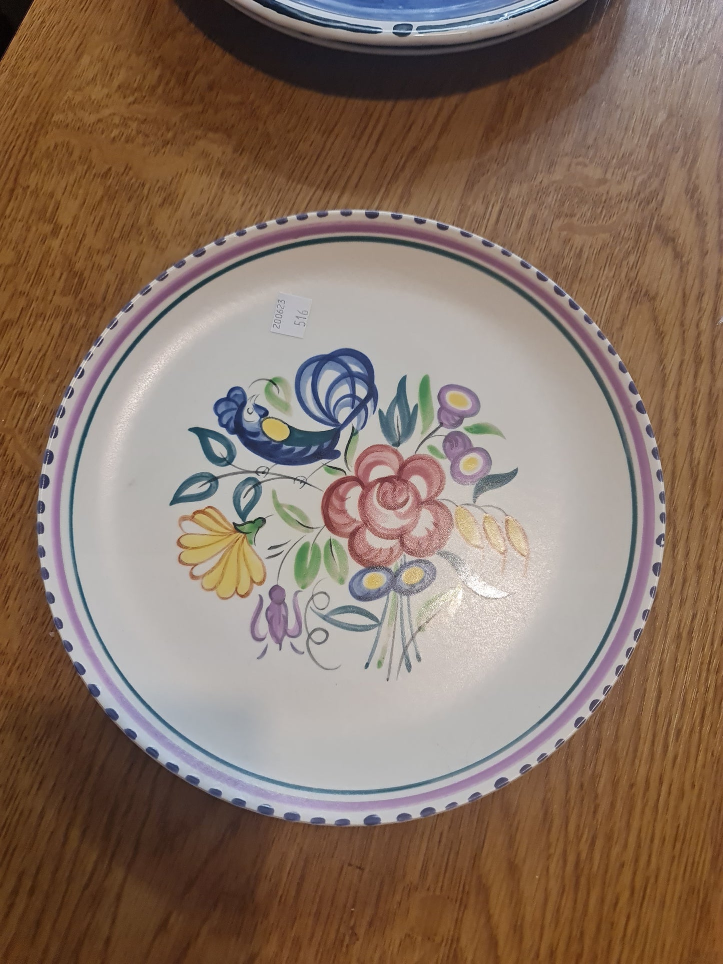 Hand painted plate by Poole Factory