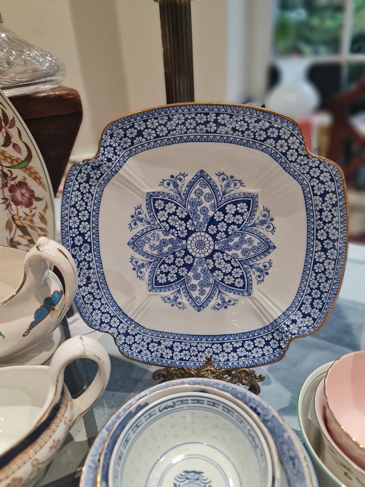 Rare Spode Antique Blue and white Plate26 cm plate s1820-1860