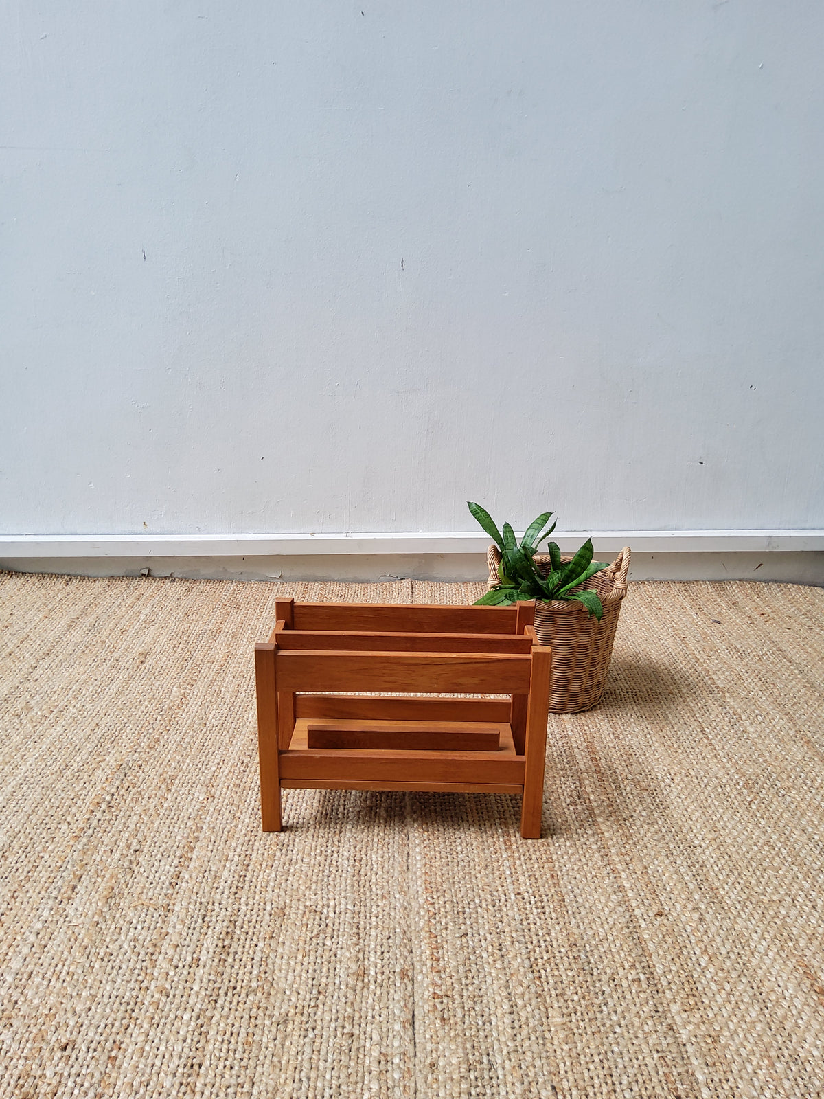 The 1960s teak magazine rack