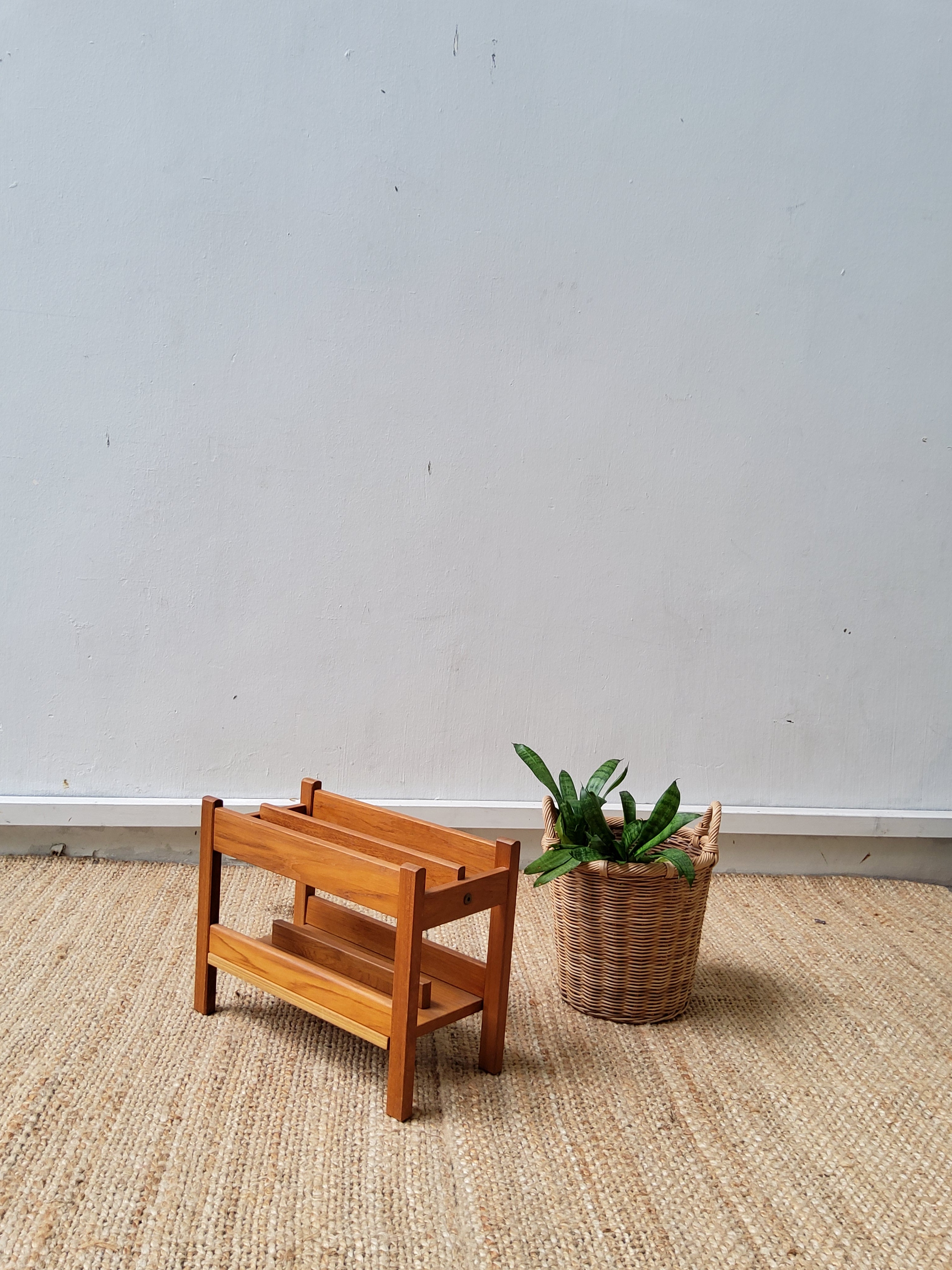 The 1960s teak magazine rack