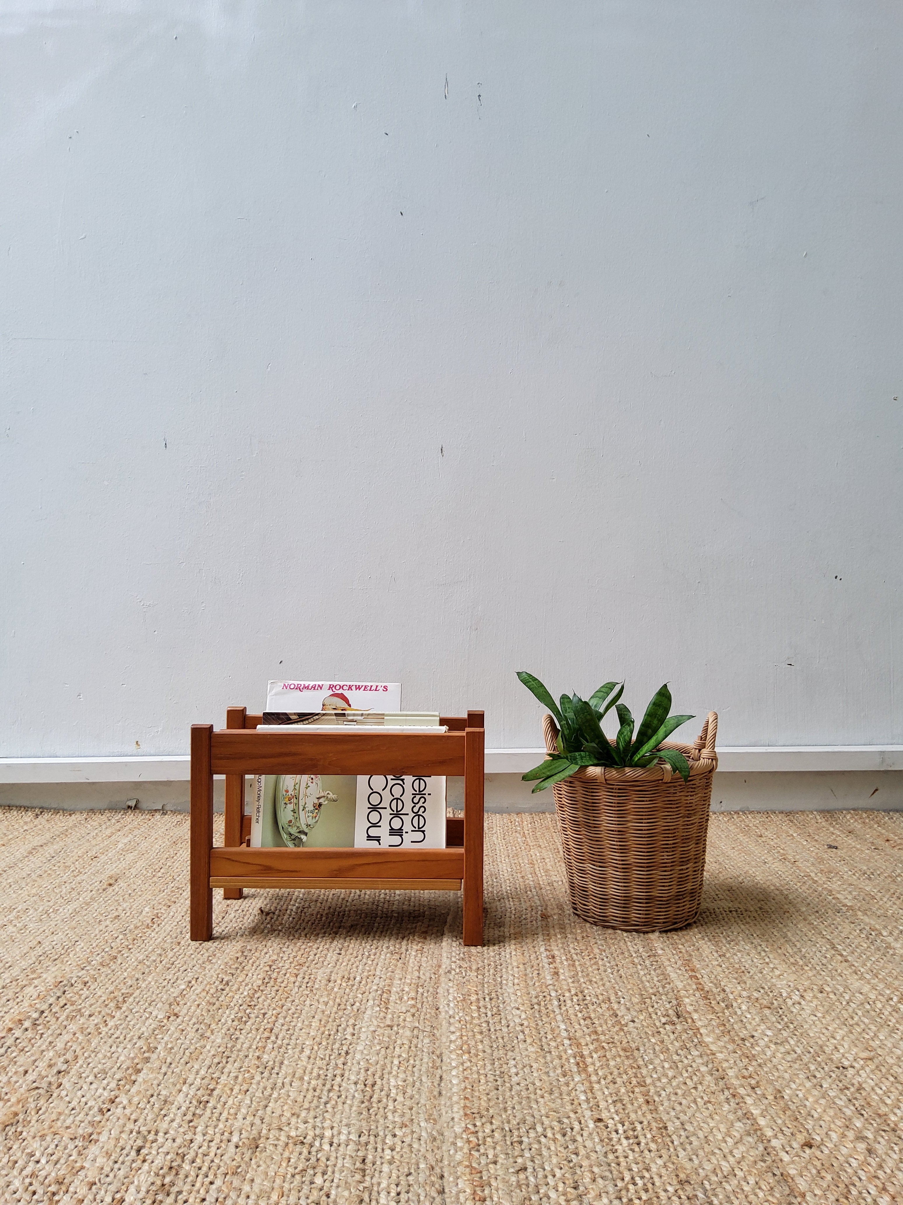 The 1960s teak magazine rack