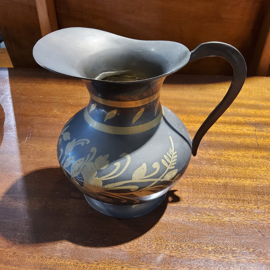 Antique Handcrafted Brass Jug