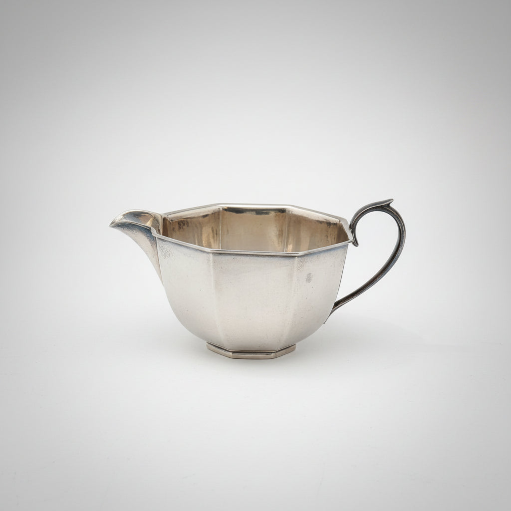 Antique silver plated milk jar