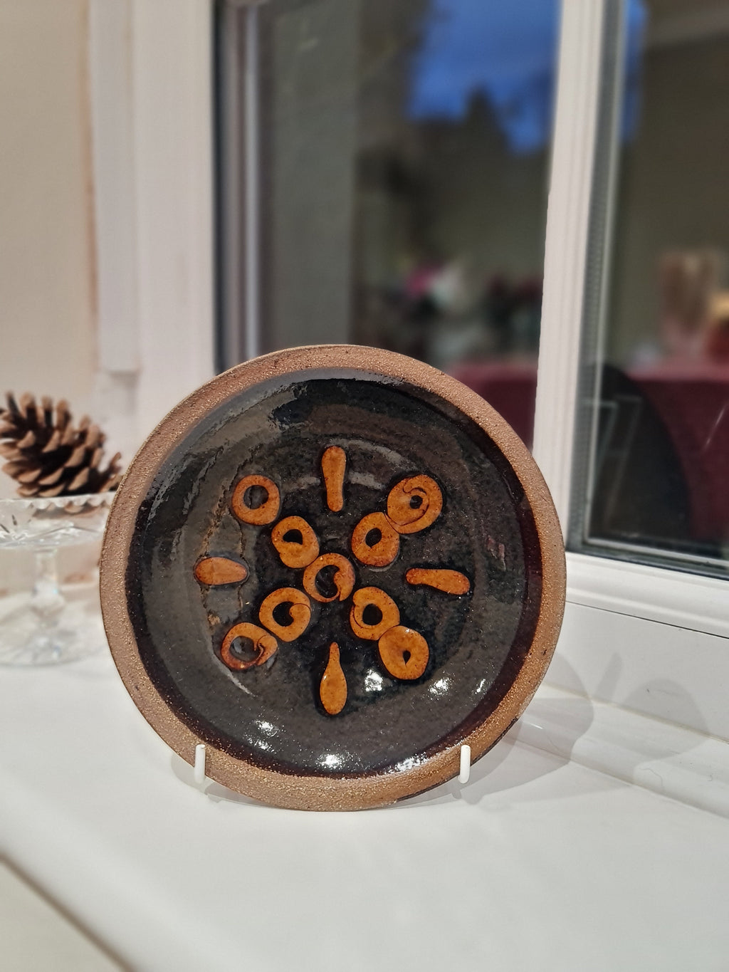 Cool Mid century studio pottery plate