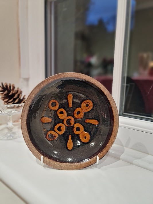 Cool Mid century studio pottery plate