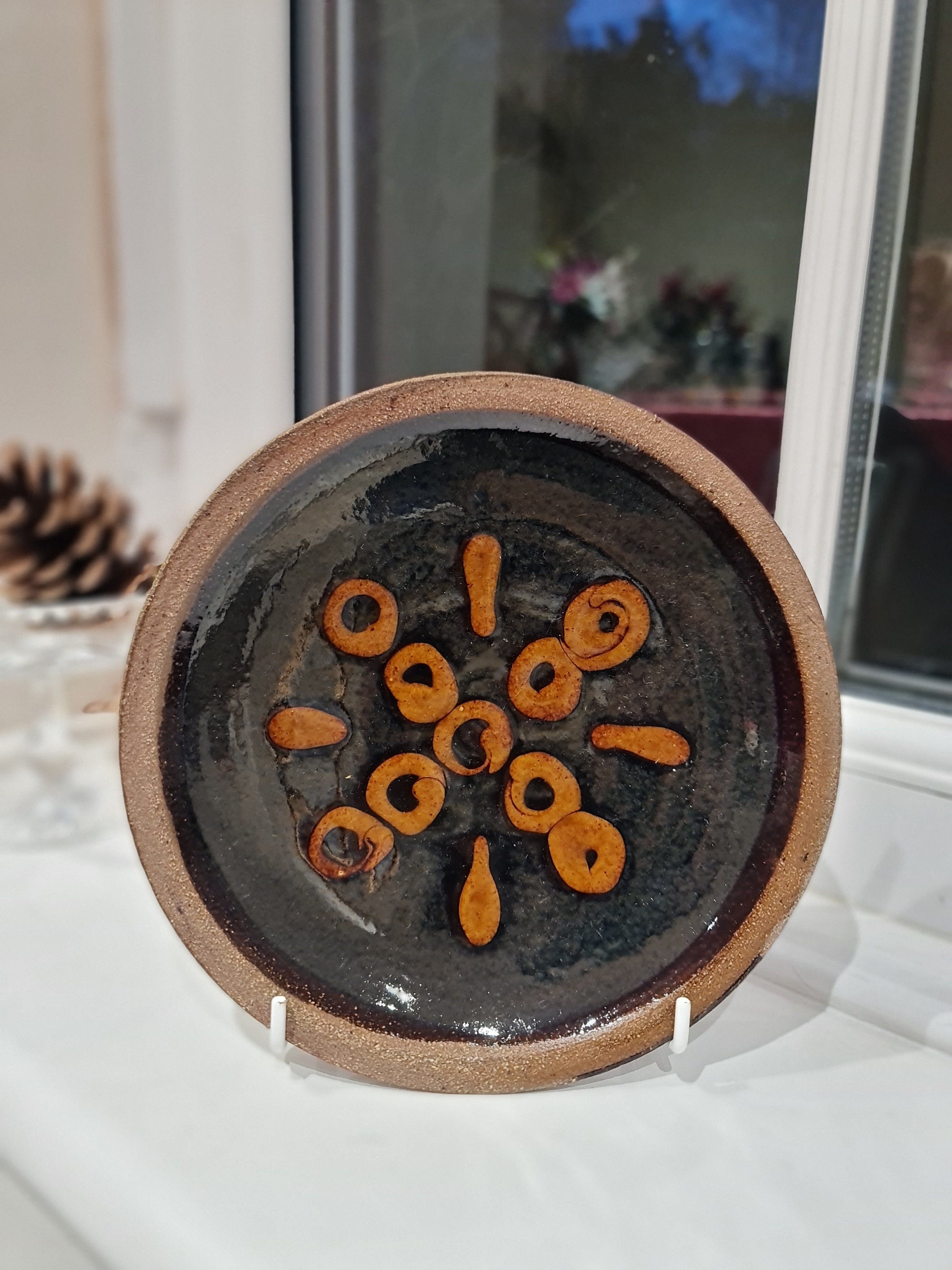 Cool Mid century studio pottery plate