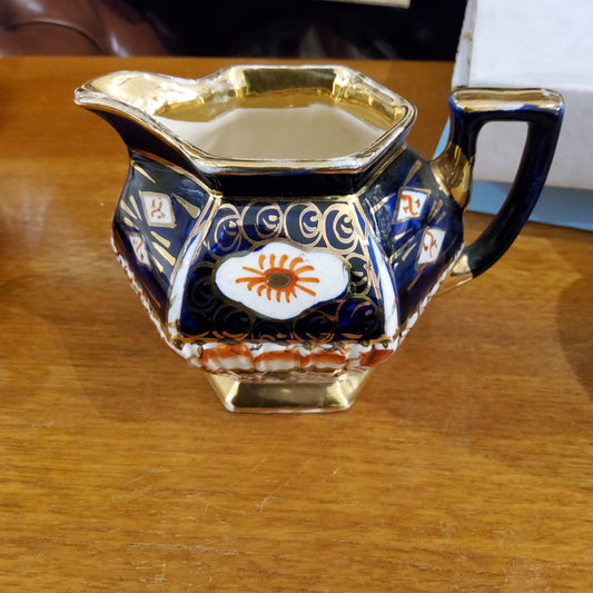 Antique Welsh Gaudy Imari Double Handled Milk Jar