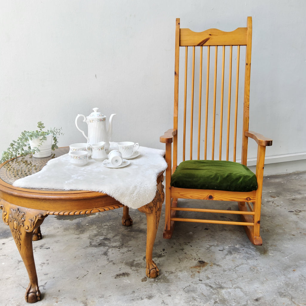 Vintage Solid Pine Rocking Chair