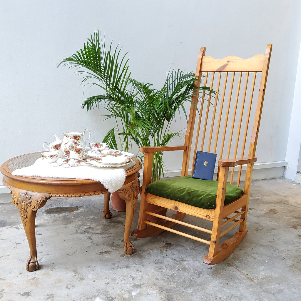 Vintage Solid Pine Rocking Chair