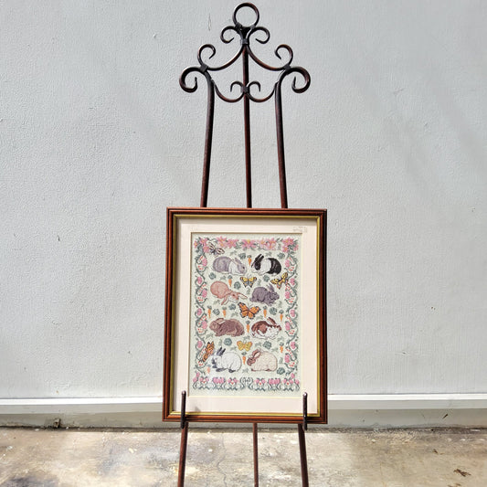 Elsa Williams THE RABBIT GARDEN Counted Cross Stitch Kit Easter Bunny Bunnies Ra.