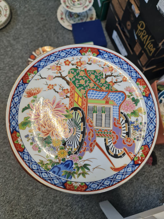 Gorgeous transferred ware big round plate
