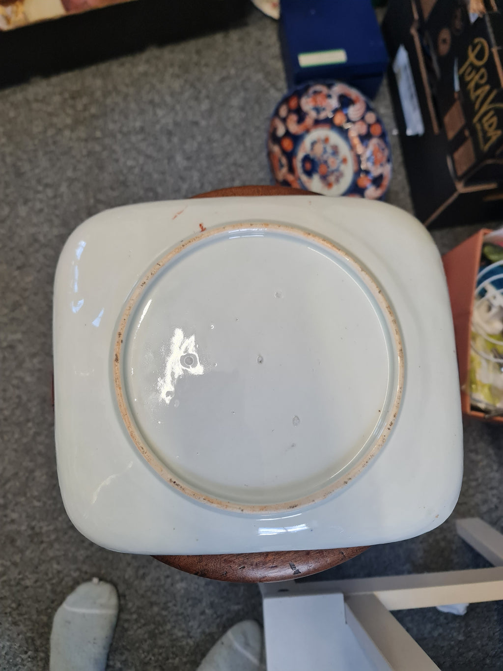 Amazing Edo period Handpainted imari Square platter