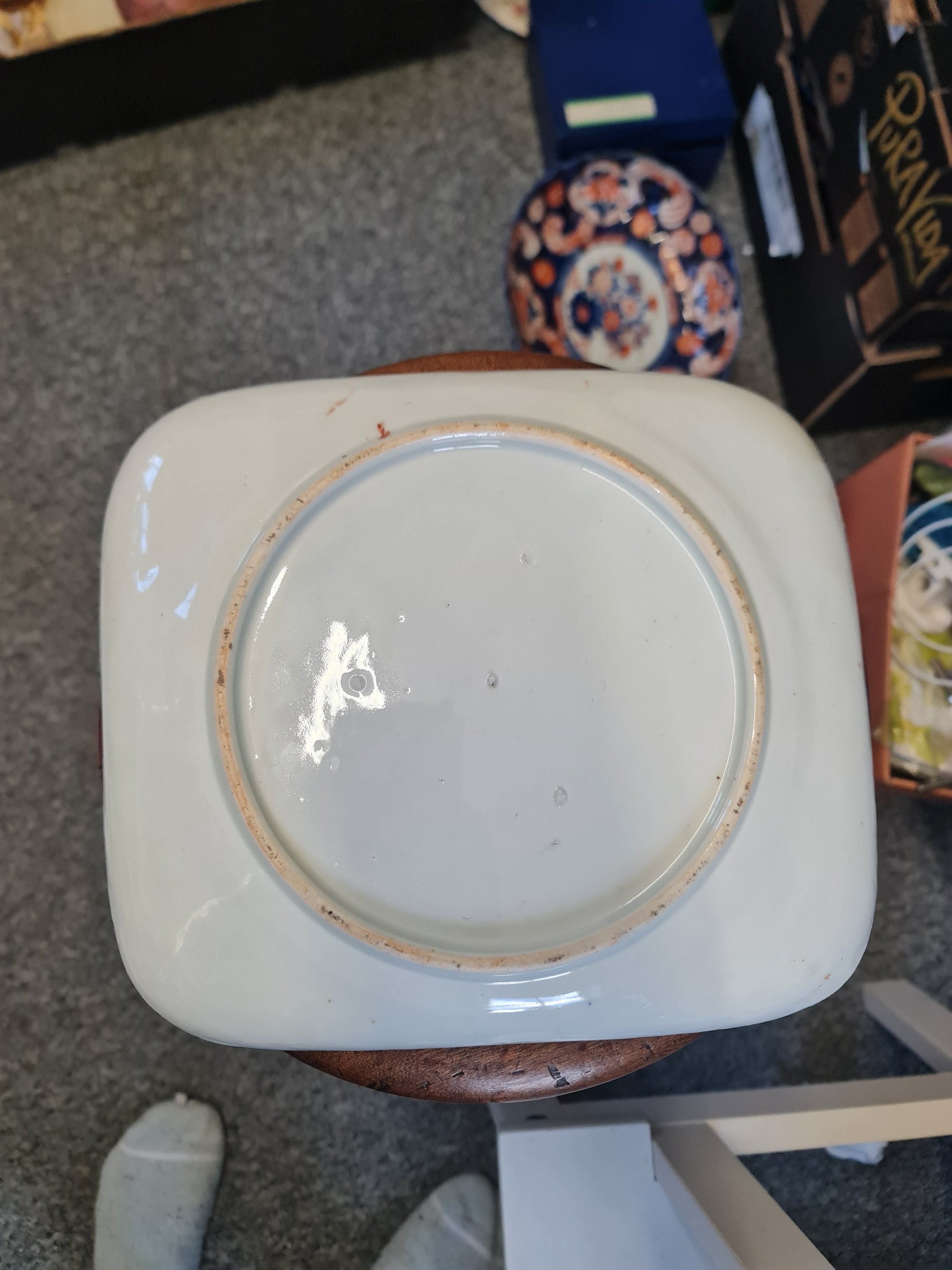 Amazing Edo period Handpainted imari Square platter