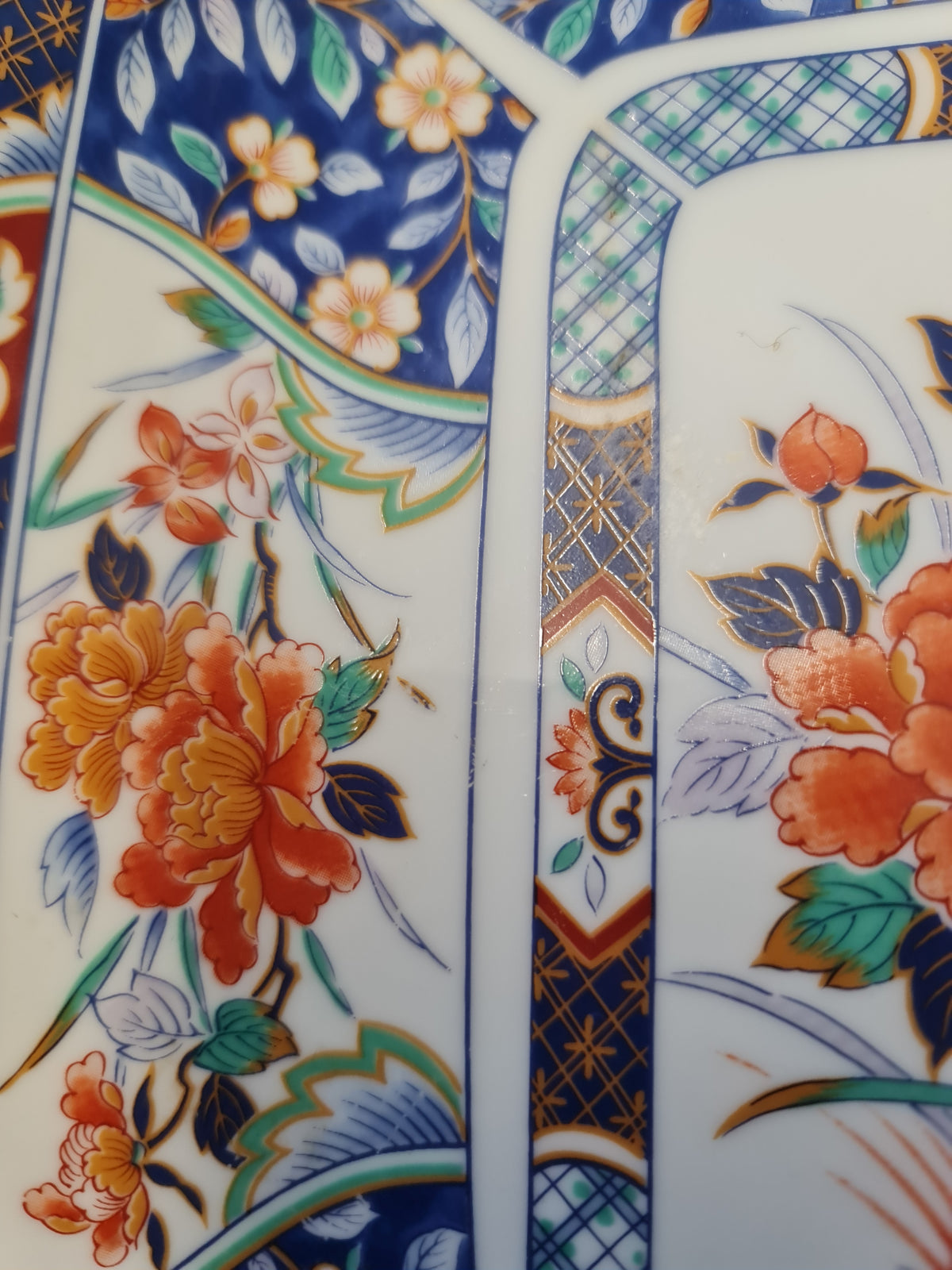 Early century transfer ware Square platter