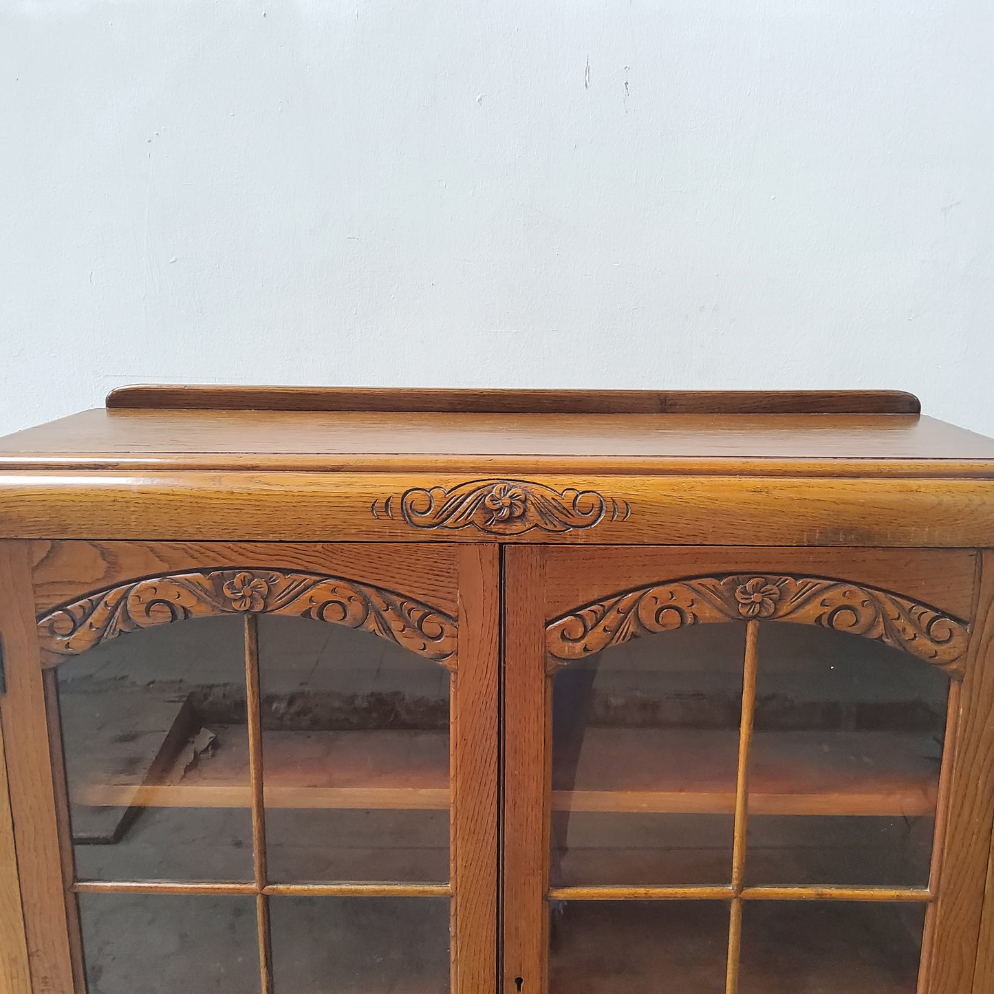 1920’s Solid Oak Display Cabinet