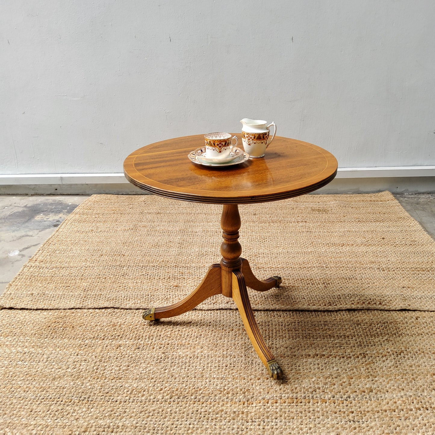 Vintage tripod drum table