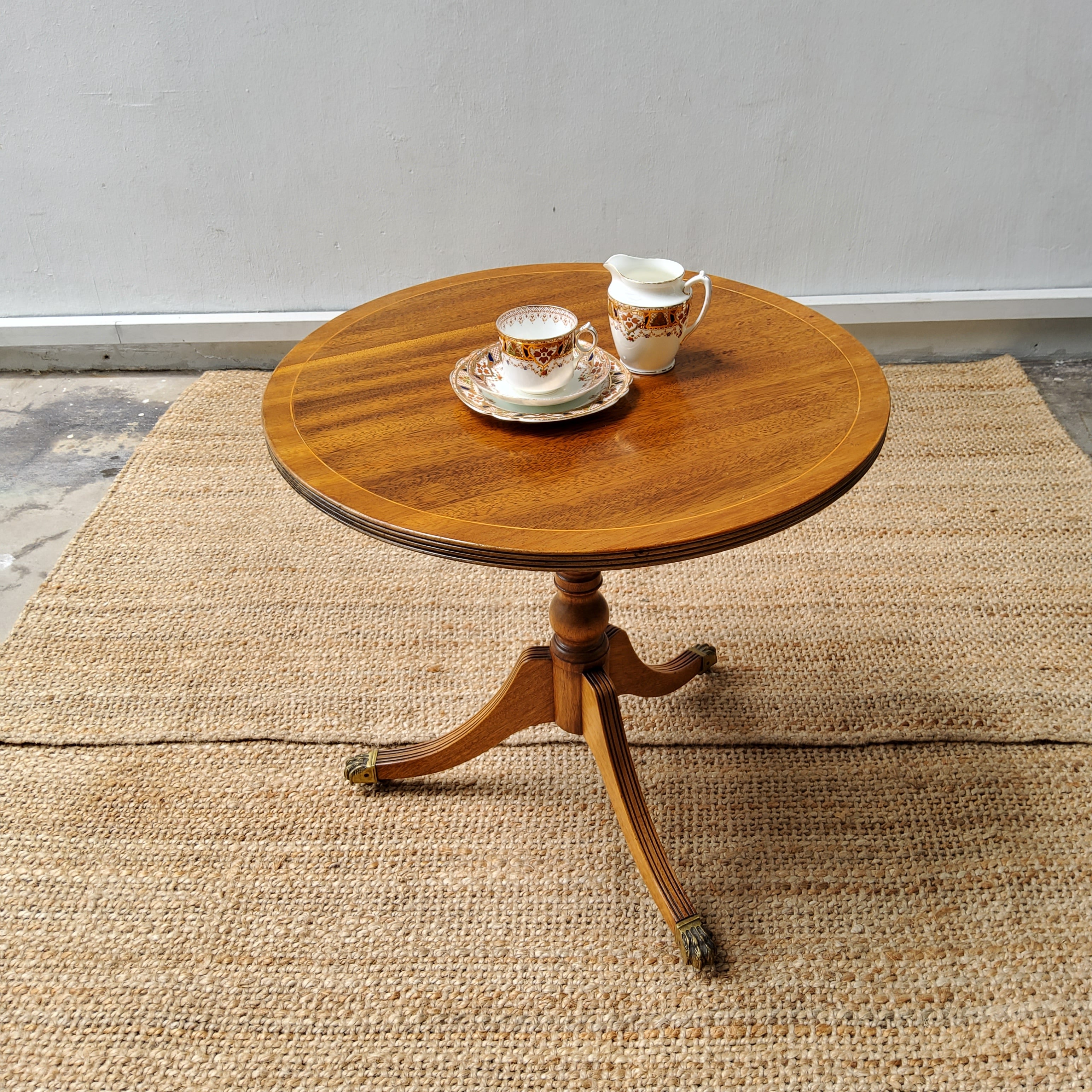 Vintage Tripod Drum Side Table